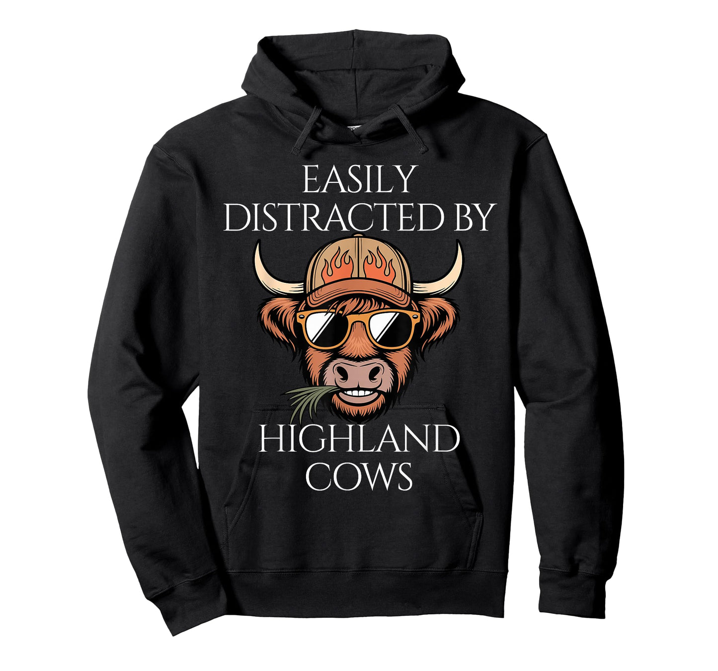 Easily Distracted by Highland Cows Cute Cattle Lover Farmers T-Shirt