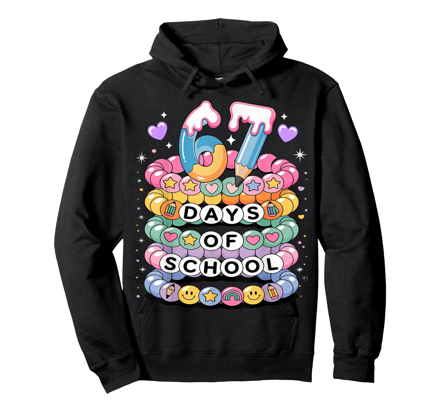 67 Days of School Meme Friendship Bracelets 100 Days Smarter T-Shirt