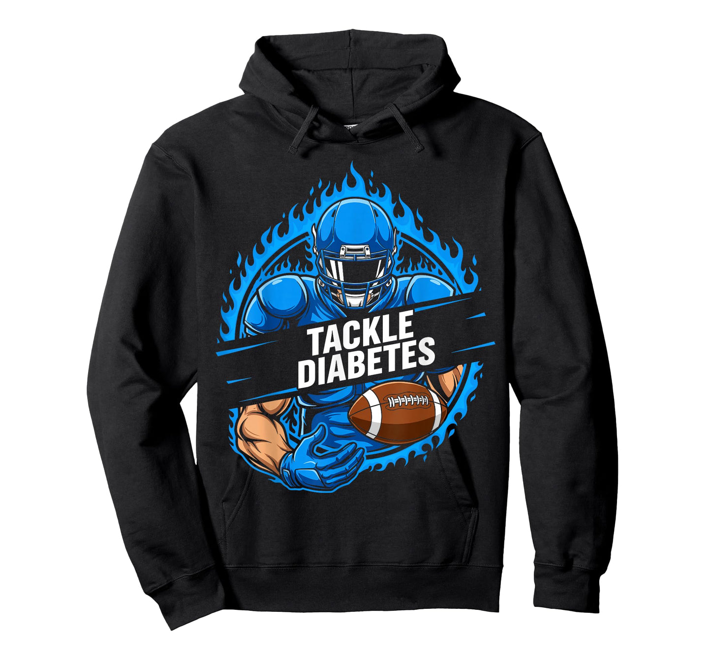 Funny Type 1 Football Support Tackle Diabetes Awareness T-Shirt