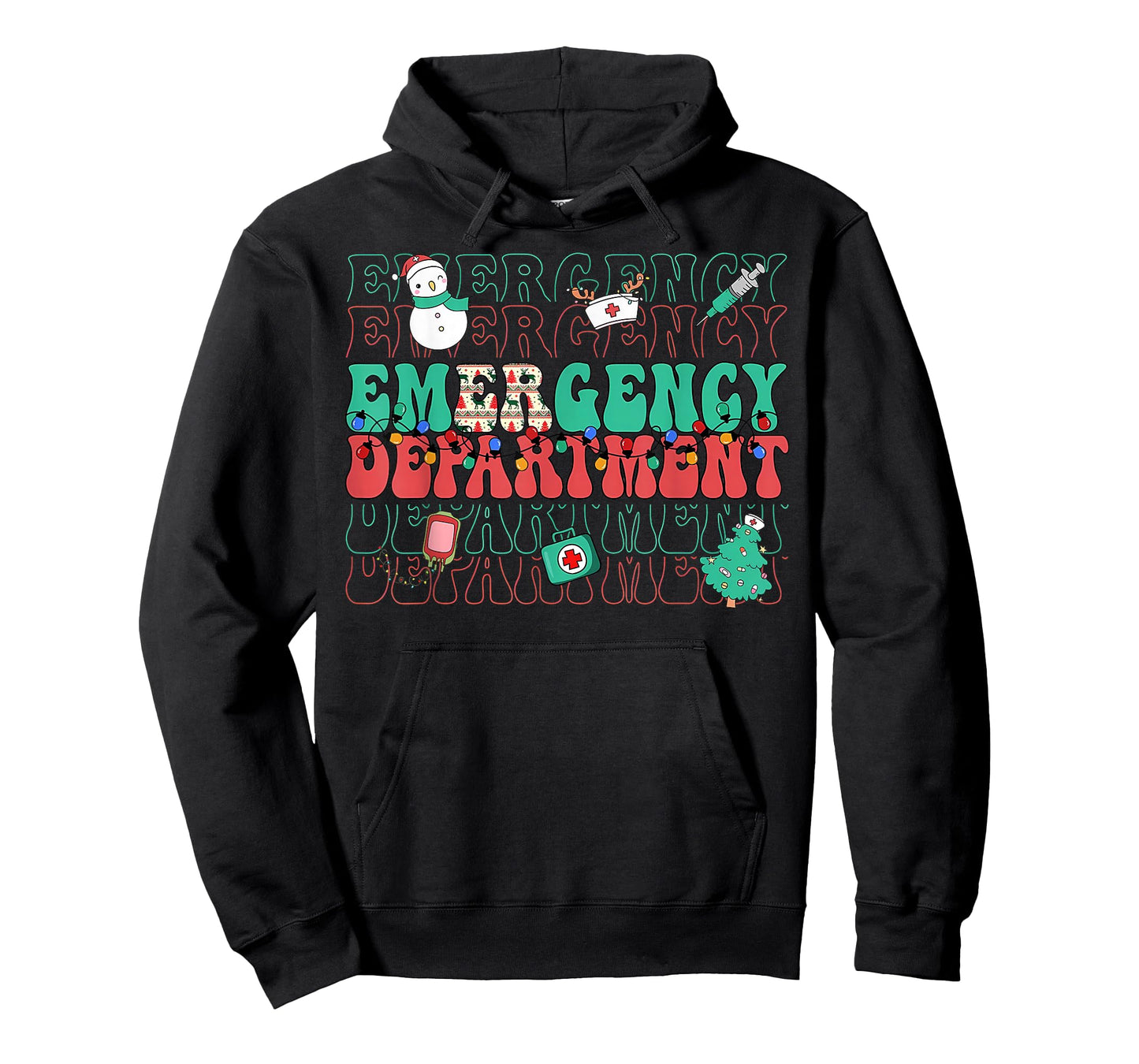 Emergency Department Christmas ER Nurse Xmas Nursing T-Shirt