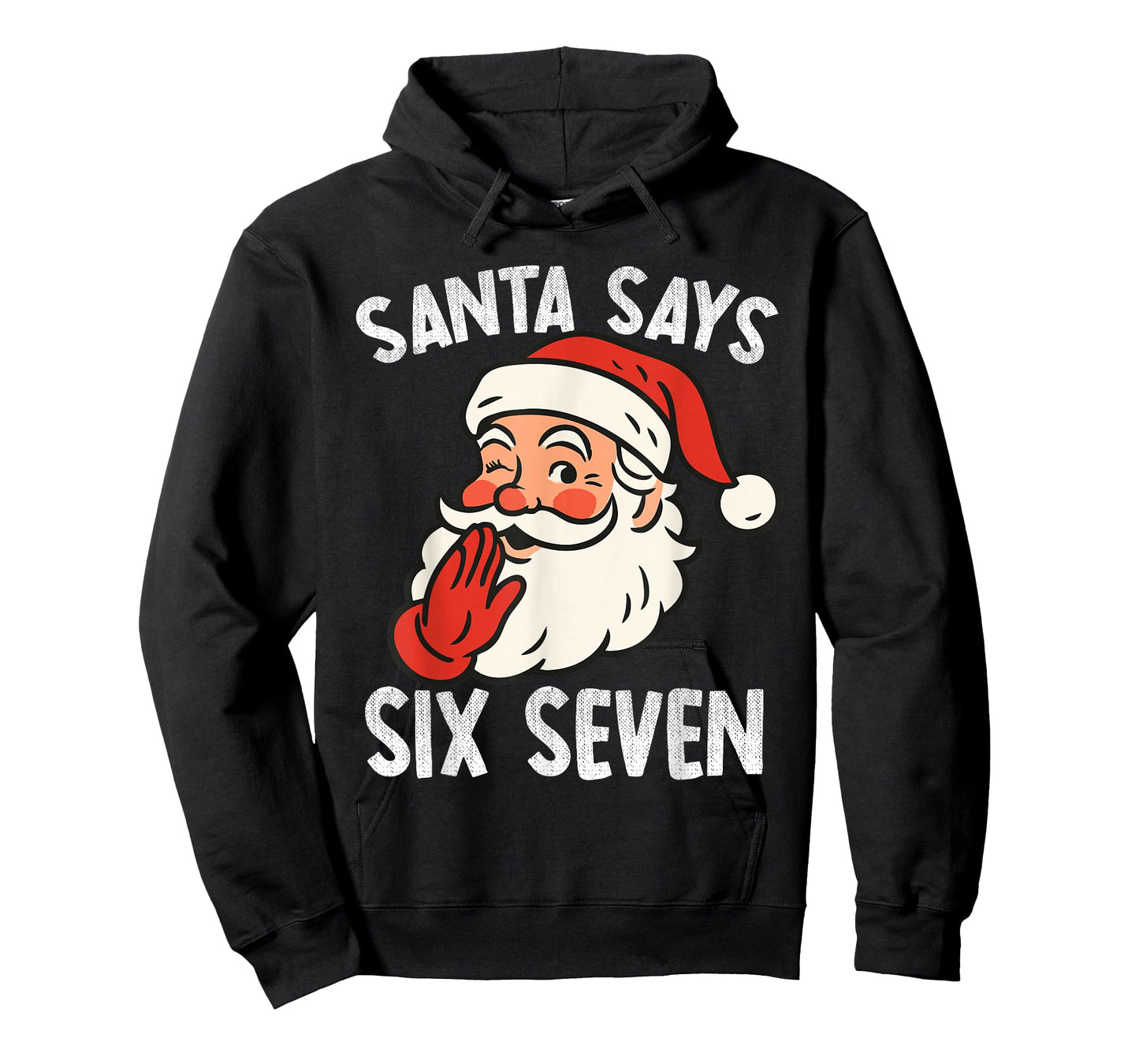 Funny Santa Says Six Seven Christmas 67 Meme Xmas Boys Kids T-Shirt