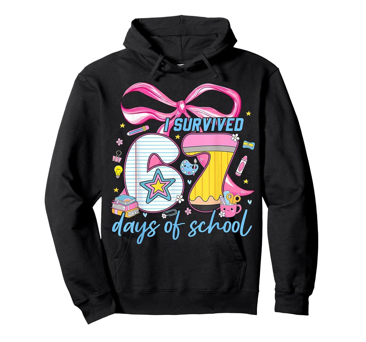 I Survived 67 Days of School Funny Meme Kid Teacher Boy Girl T-Shirt