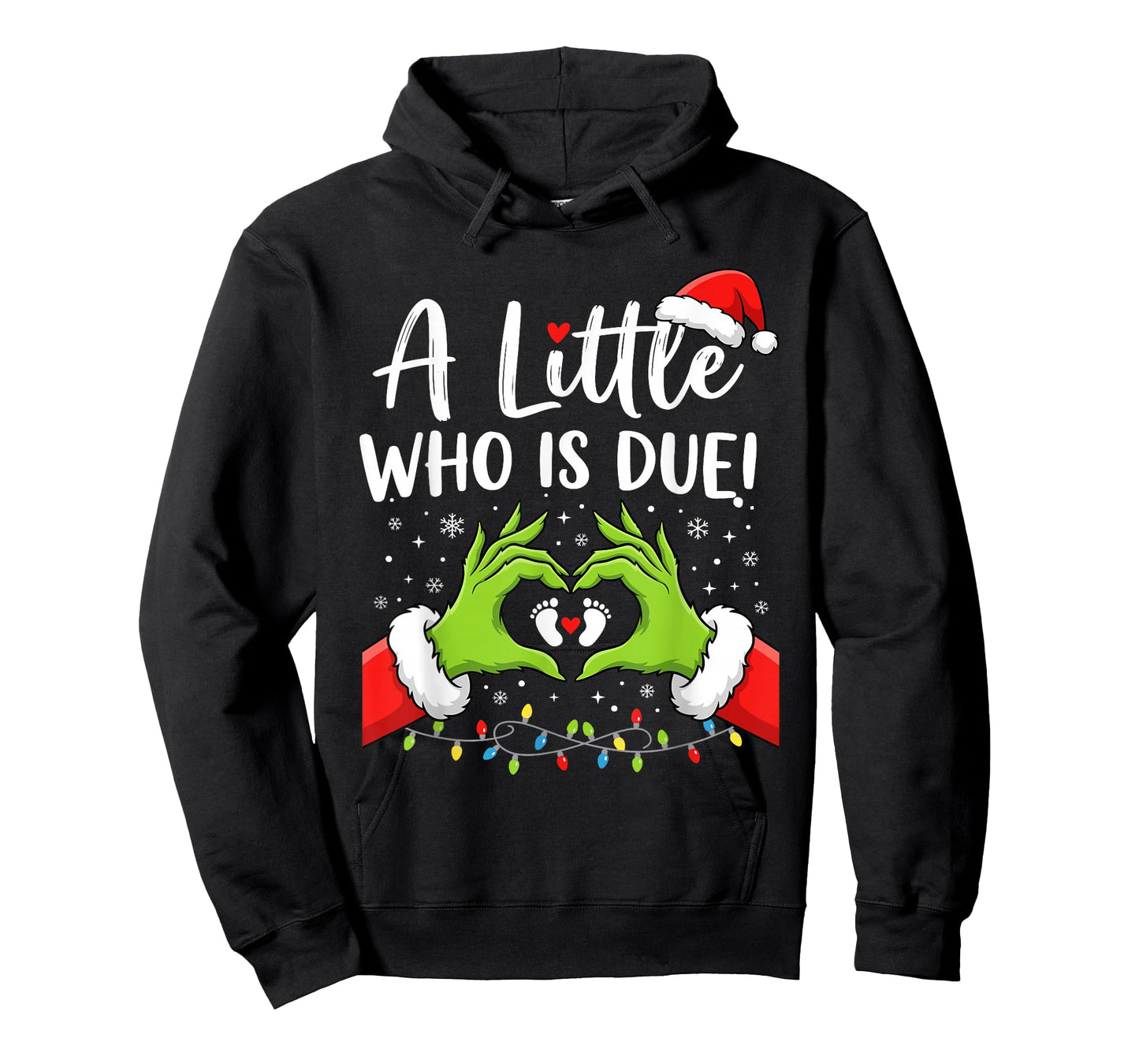 A Little Who is Due Cute Christmas Pregnancy Announcement T-Shirt