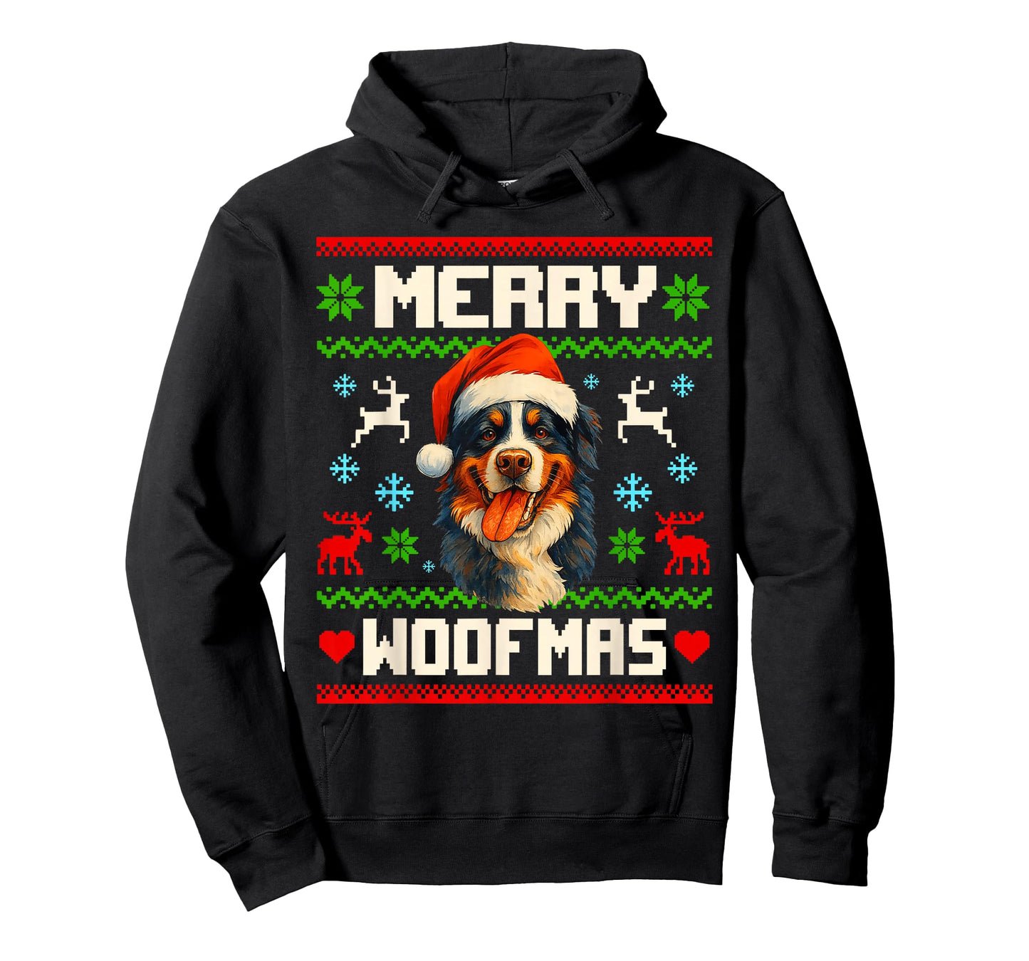 Bernese Mountain Christmas Ugly Sweater Pet Dog Lover Xmas T-Shirt