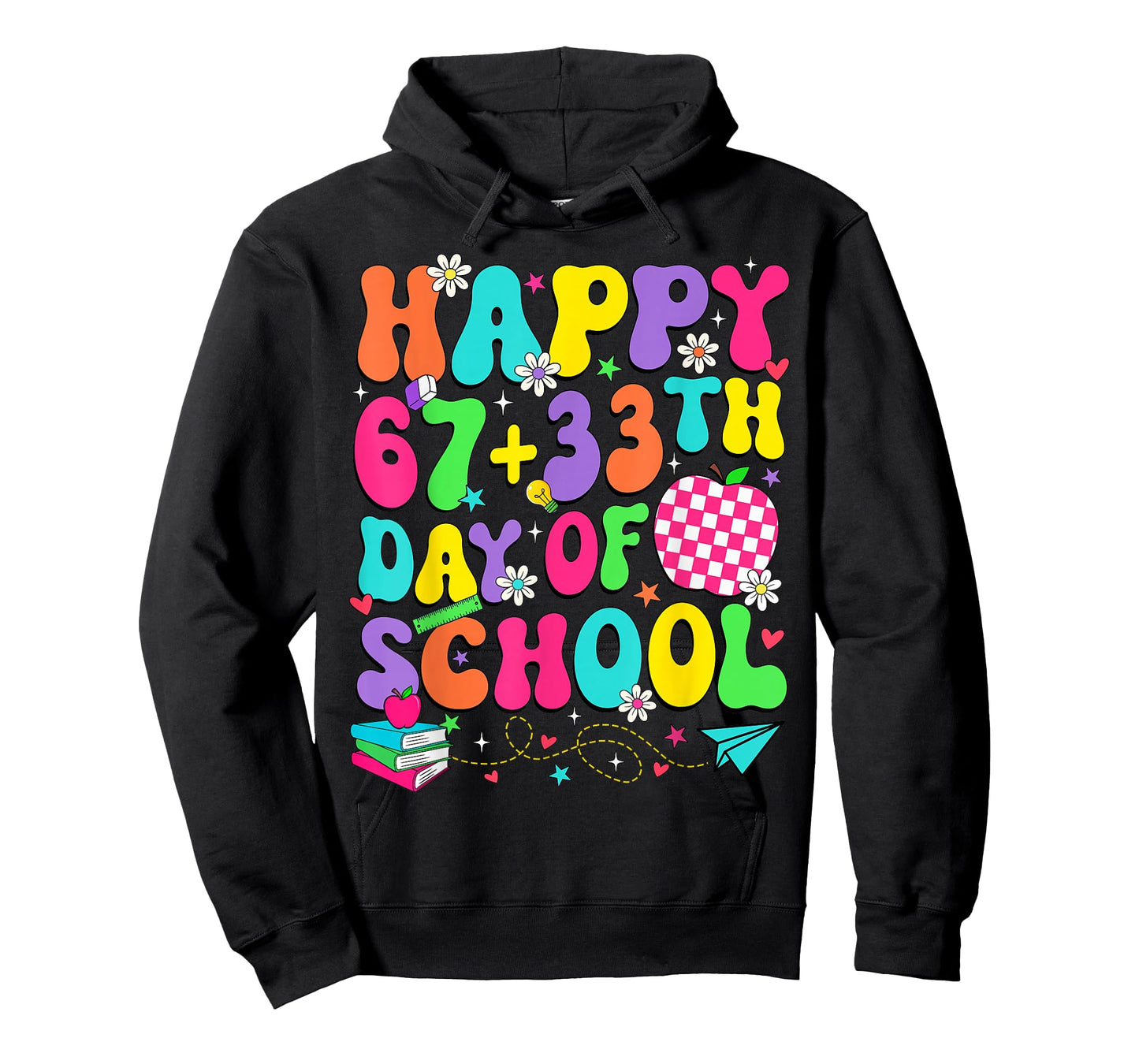 Happy 67 + 33 Days of School 100 Days of School Teacher Kids T-Shirt