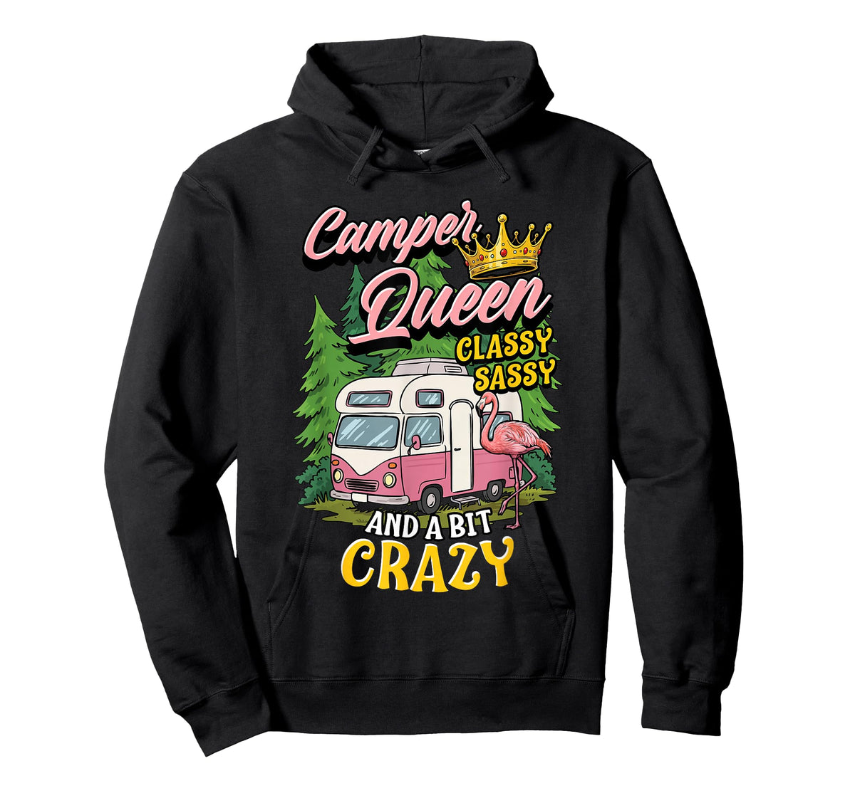 Camper Queen Classy Sassy and A Bit Crazy Pink RV Motorhome T-Shirt