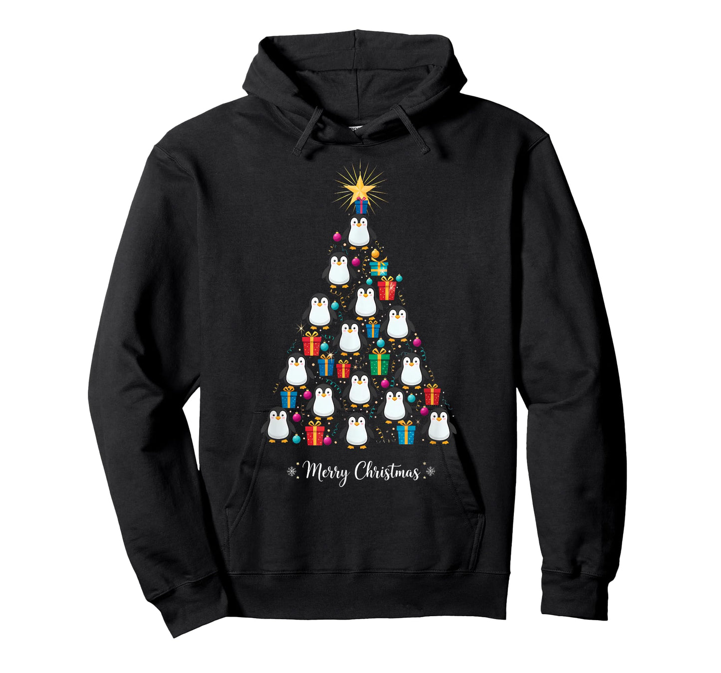 Penguin Christmas Tree Xmas Day Holiday Men & Womens T-Shirt