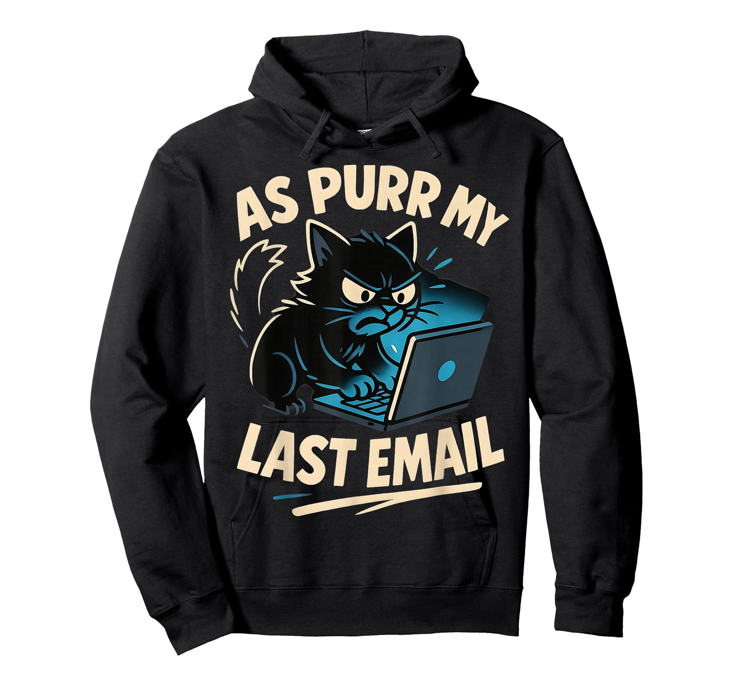 As Purr My Last Email Work Office Funny Cat Pun Graphic T-Shirt