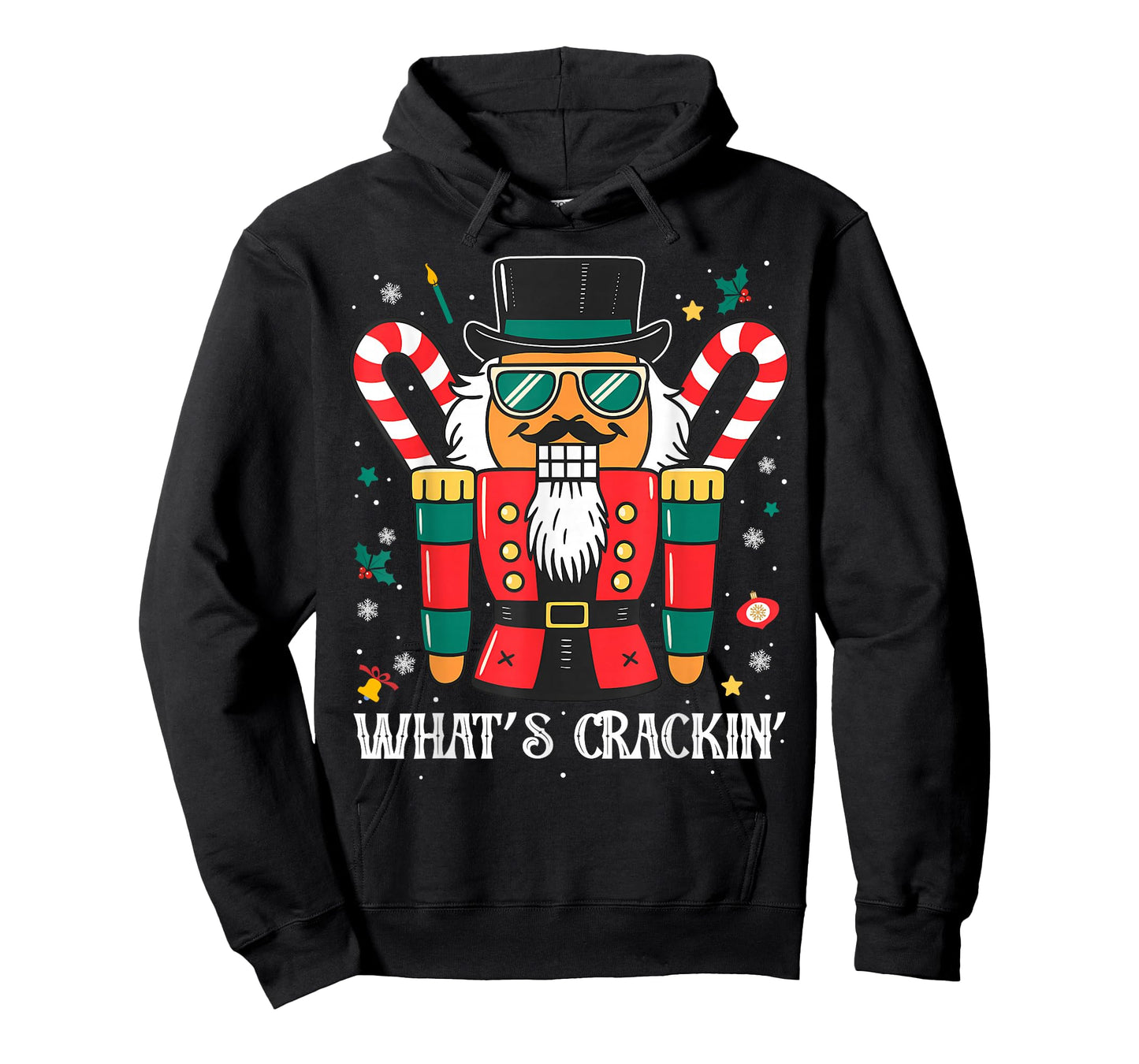Christmas Nutcracker Whats Crackin Funny Xmas Men Women T-Shirt