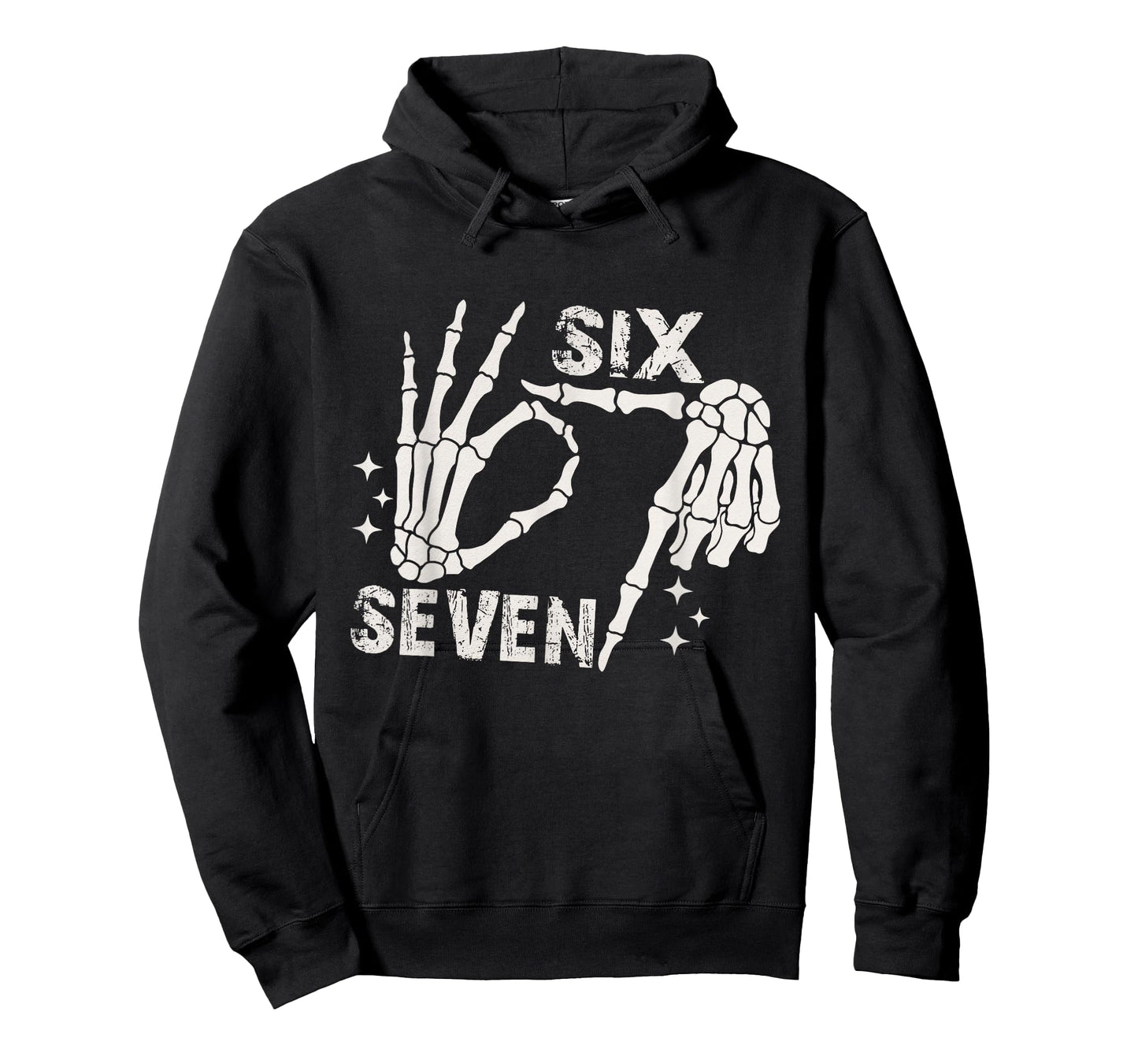 Six Seven 6 7 Meme Skeleton Hands Sign T-Shirt
