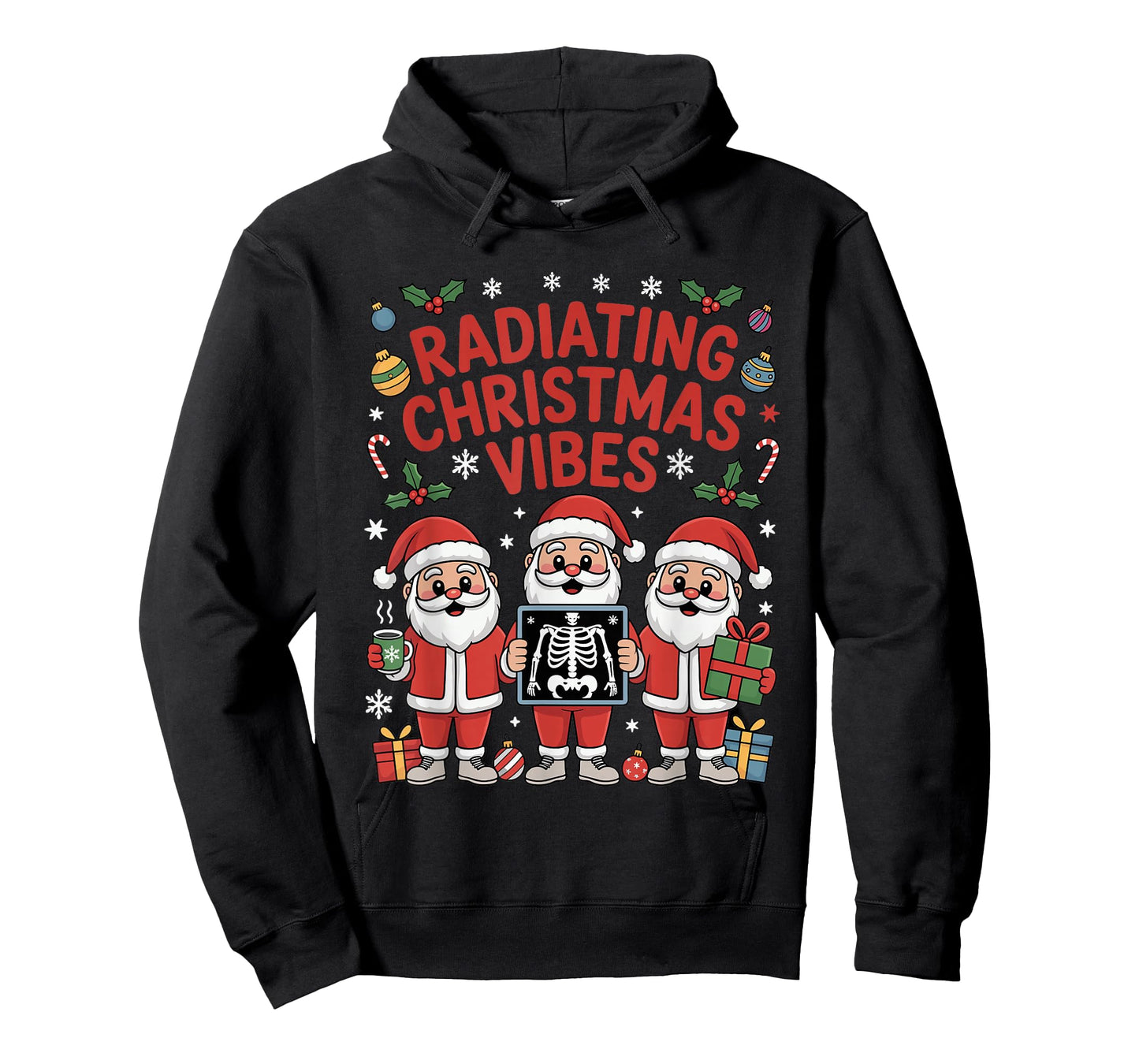 Funny Xmas Radiating Christmas Vibes X-ray Radiology Tech T-Shirt