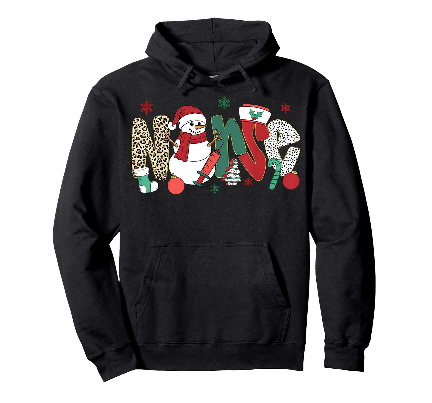 Nurse Snowman Merry Christmas Leopard Snowmies Men Women T-Shirt