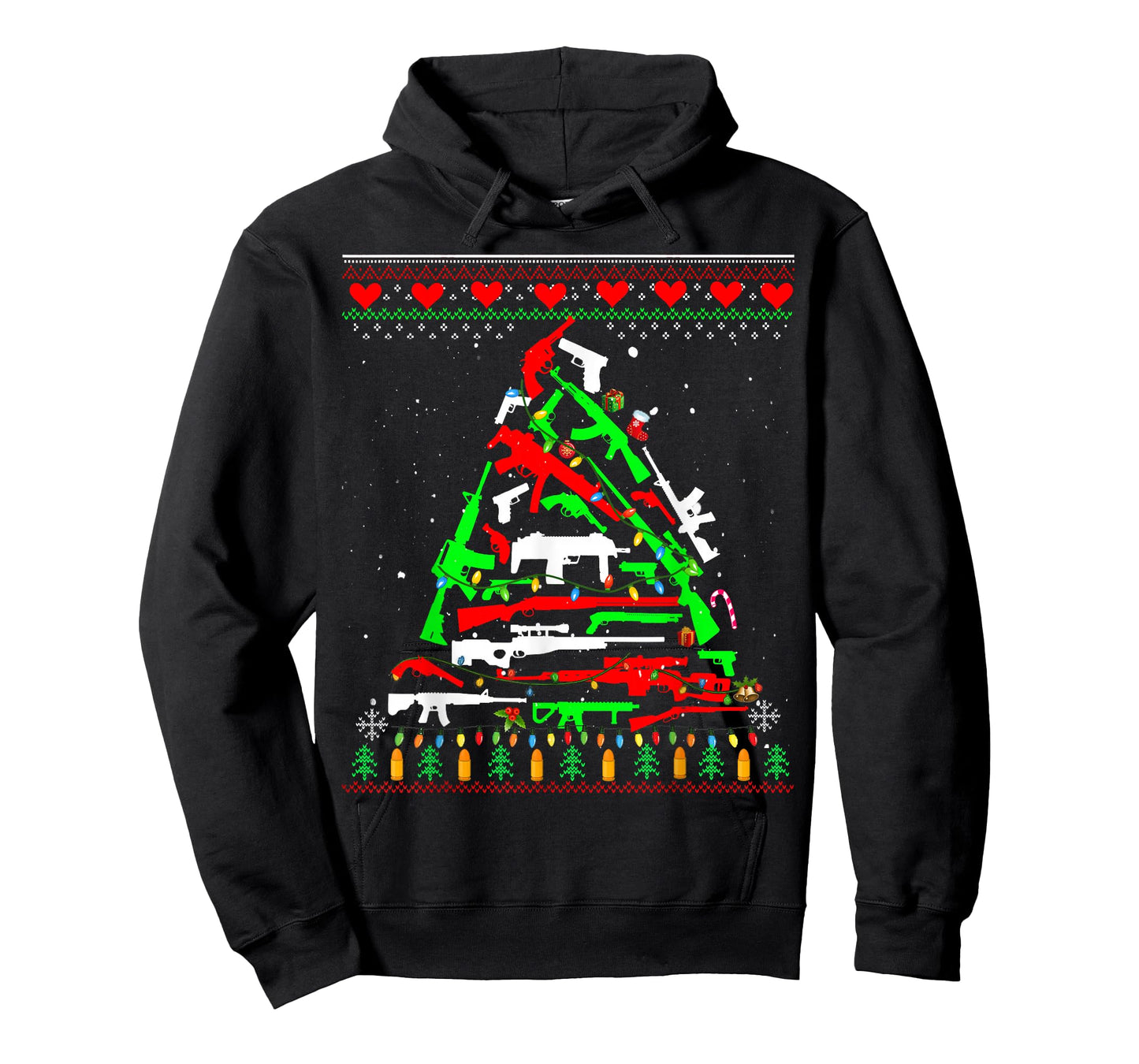 Weapon Gun Rifle Christmas Tree for Weapon Fools & Patriots T-Shirt