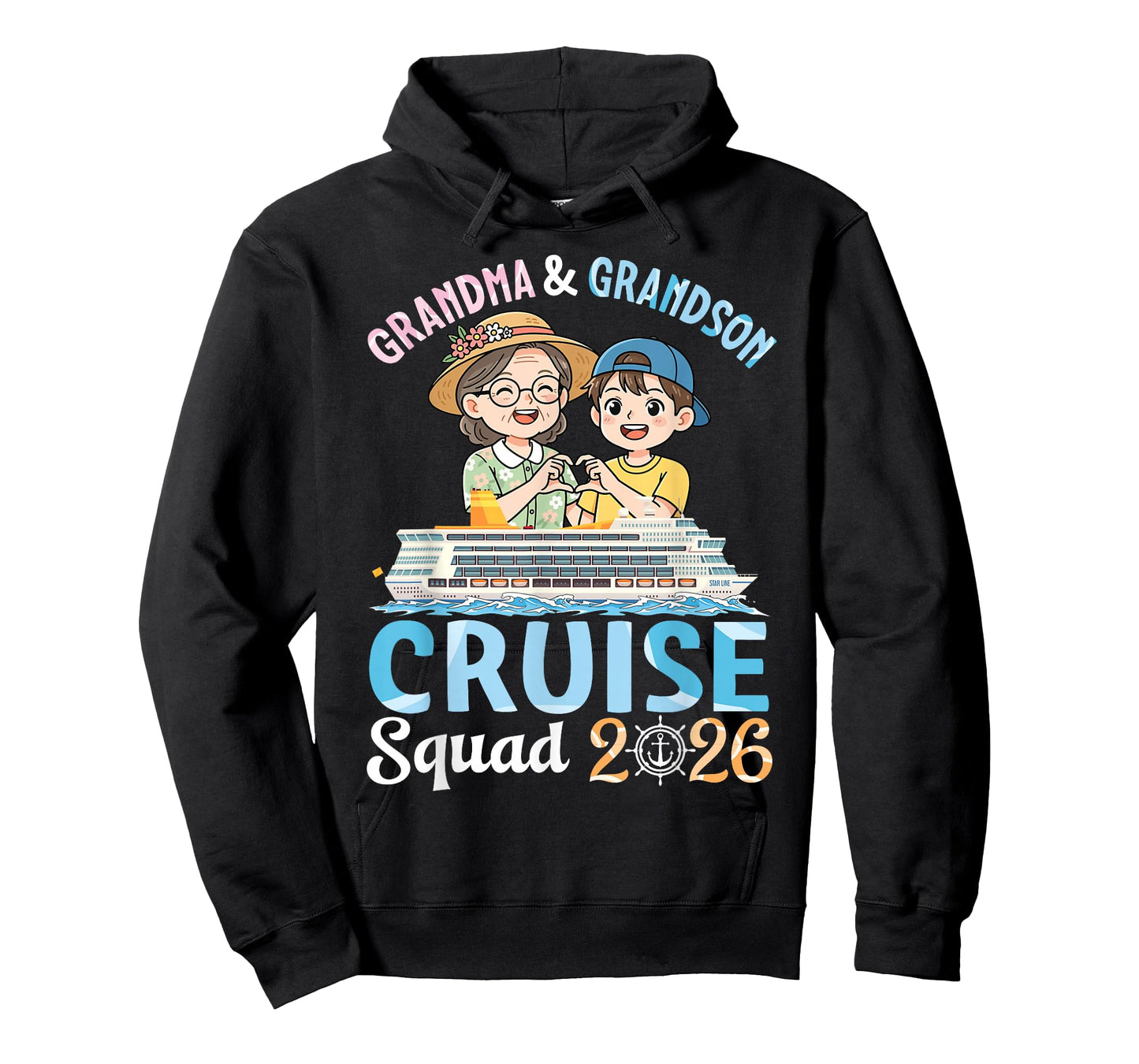 Grandma & Grandson Cruise Squad 2026 Family Trip Together T-Shirt