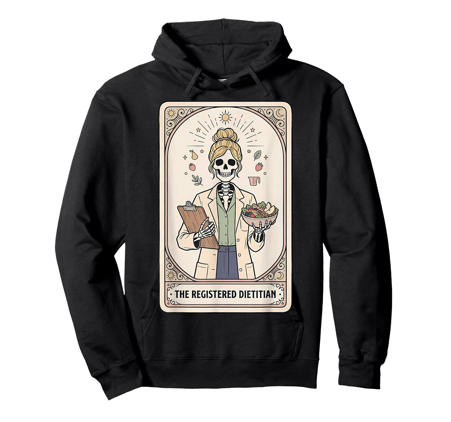 Skeleton Registered Dietitian Tarot Card Nutritionist Grad T-Shirt