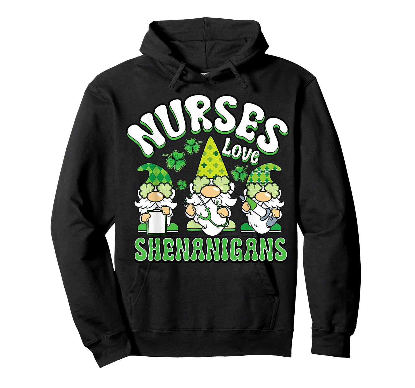 St Patricks Day Nurses Love Shenanigans Gnome Lucky Gnomies T-Shirt
