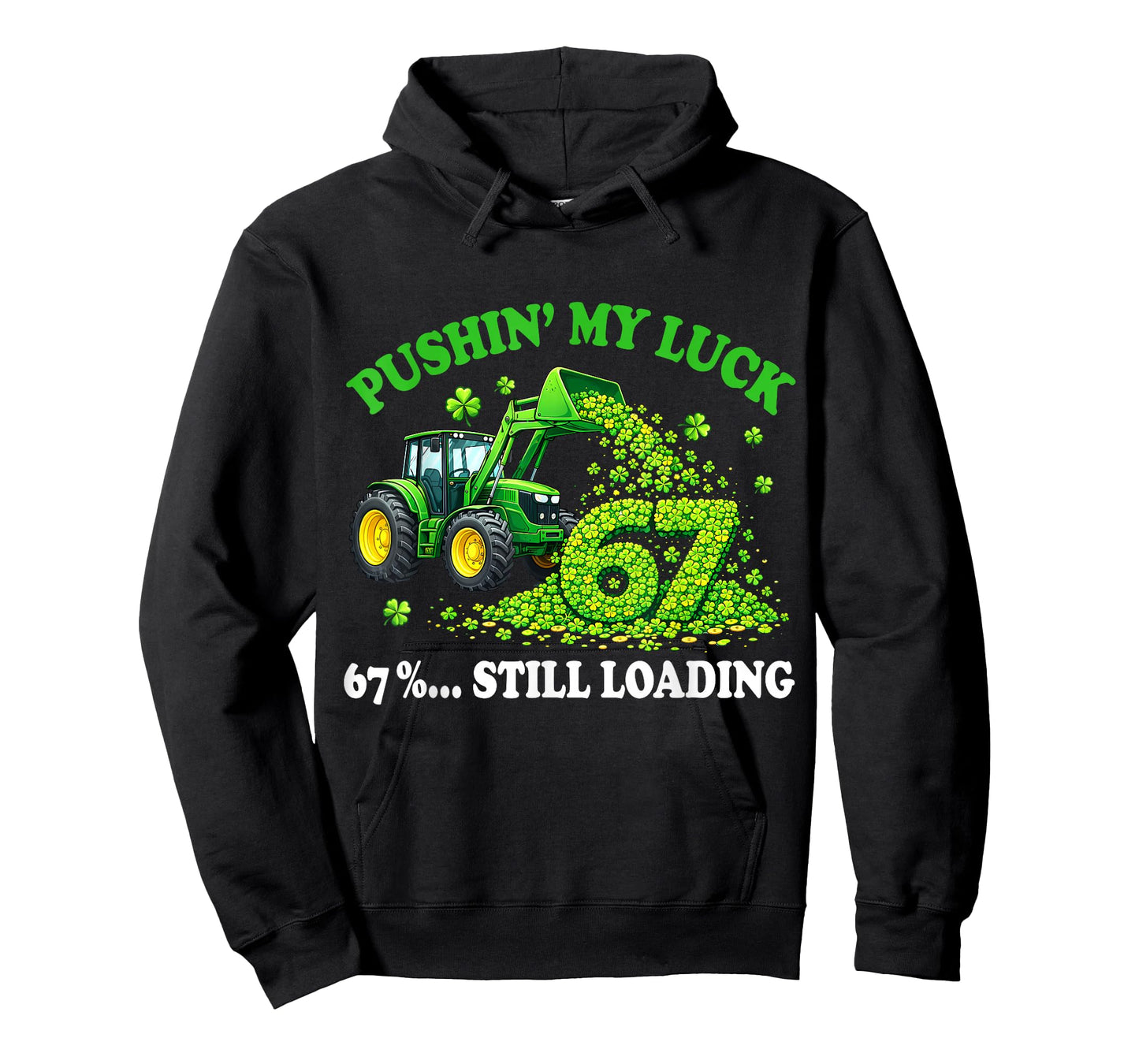 Pushing My Luck Tractor 67 St Patricks Day Boys Toddler Kids T-Shirt