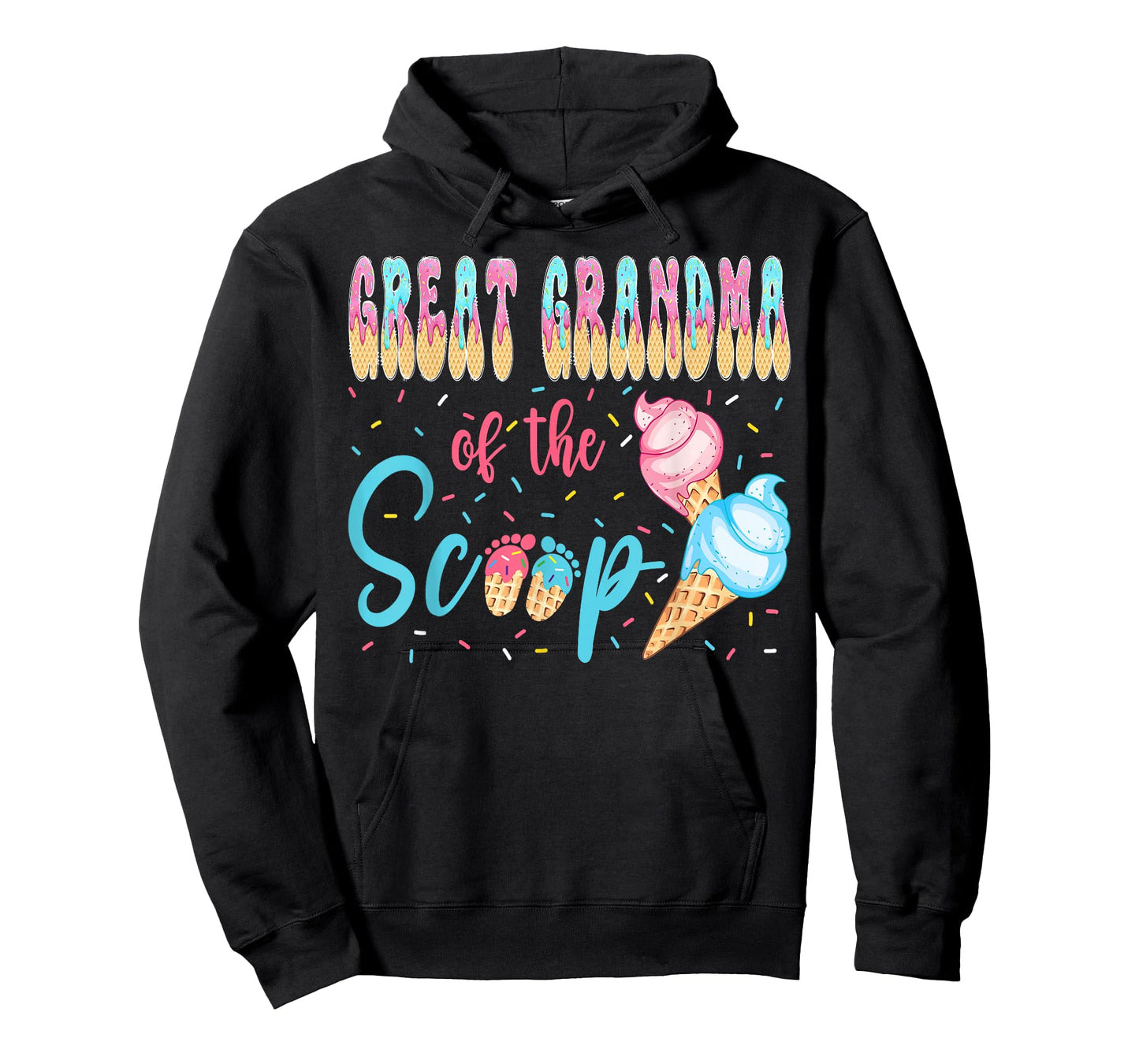 Great Grandma of The Scoop Ice Cream Gender Reveal Party T-Shirt