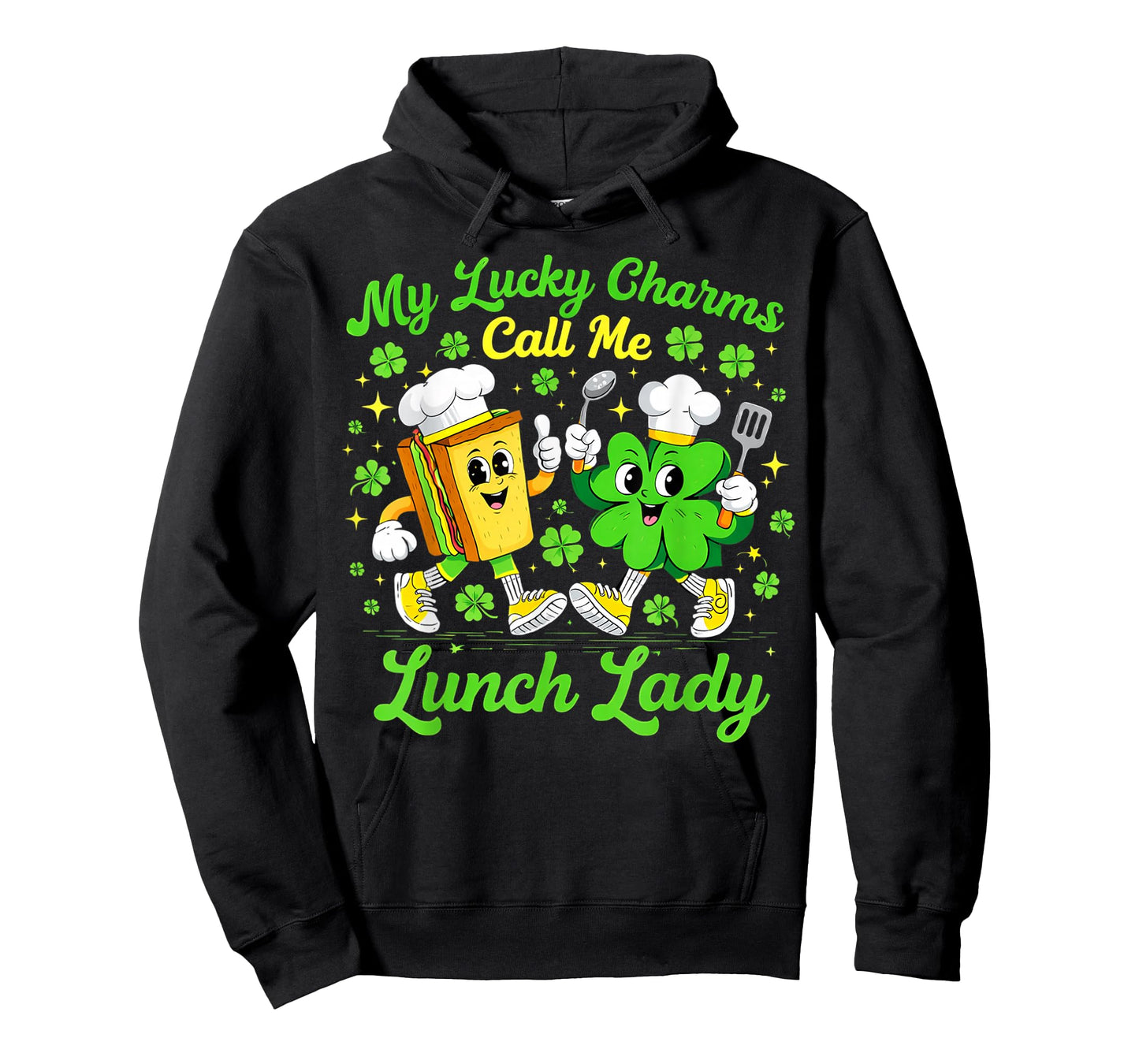 Funny My Lucky Charms Call Me Lunch Lady St Patrick's Day T-Shirt