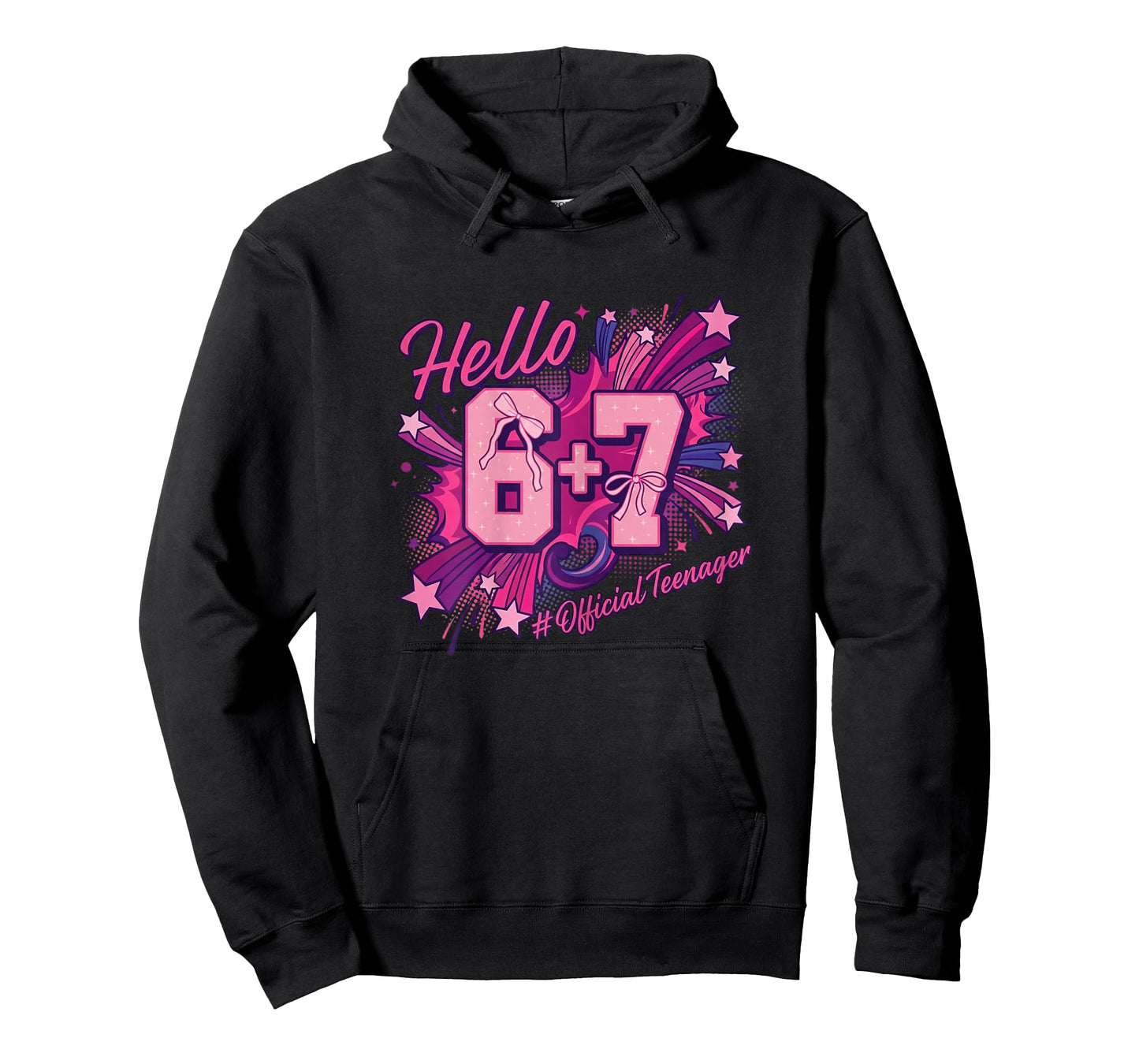 13th Birthday Girl Official Teenager Six Seven Coquette Bow T-Shirt