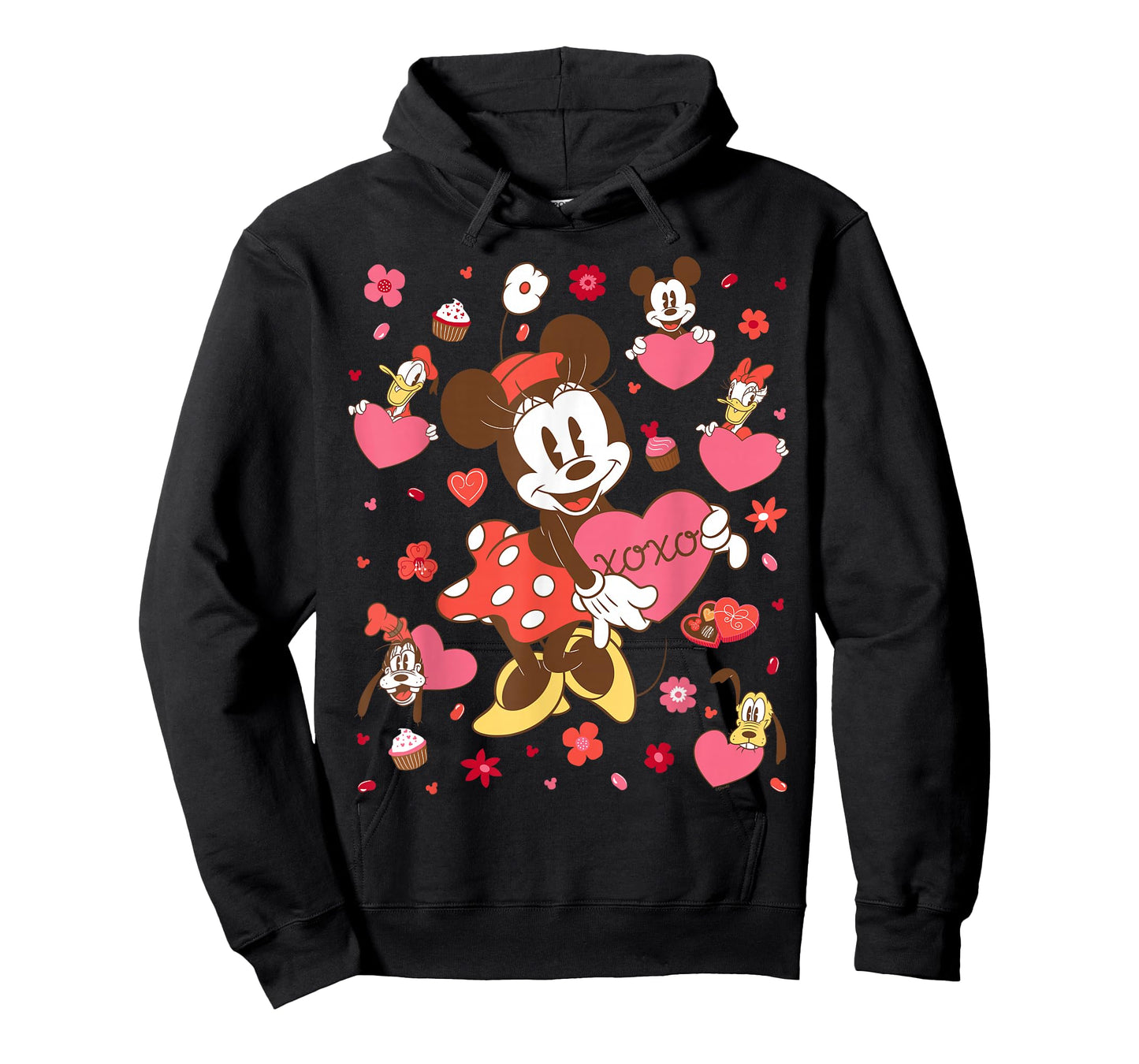 Disney Minnie Mouse & Friends Valentine's Day Retro Hearts T-Shirt
