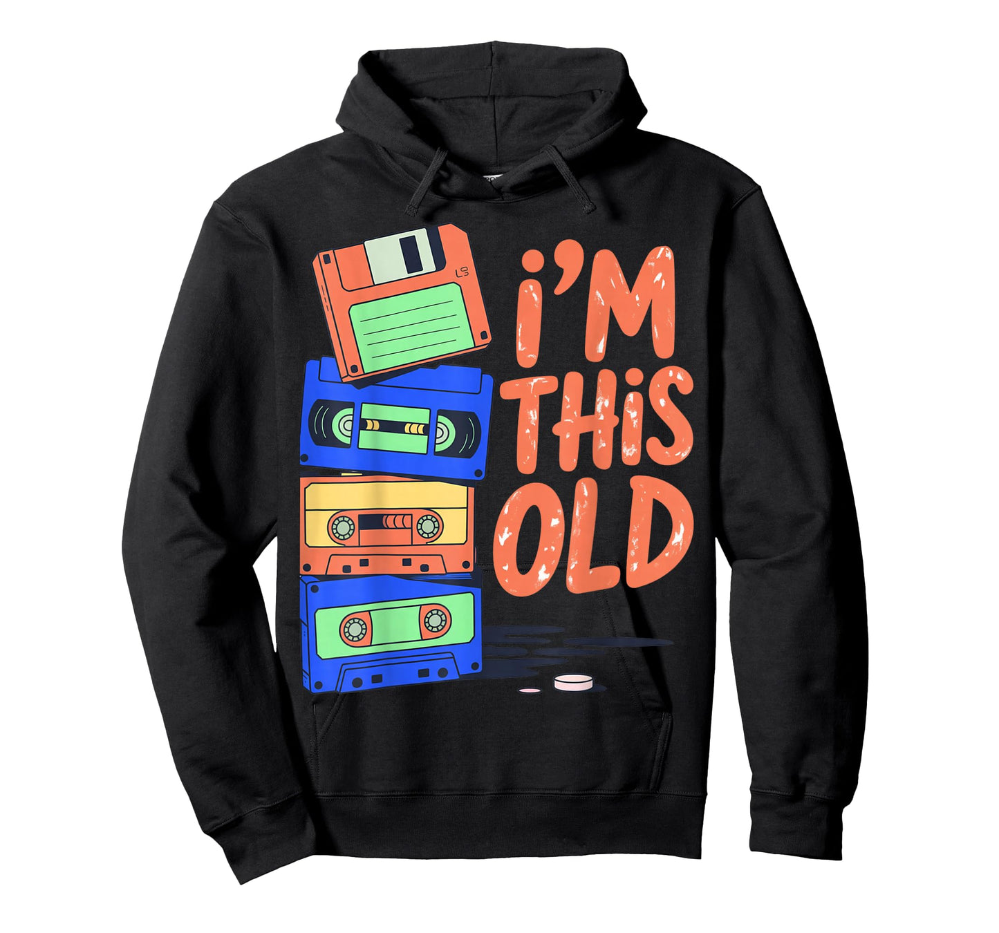 I'm This Old Funny Retro Floppy Cassette Design Vintage Gift T-Shirt