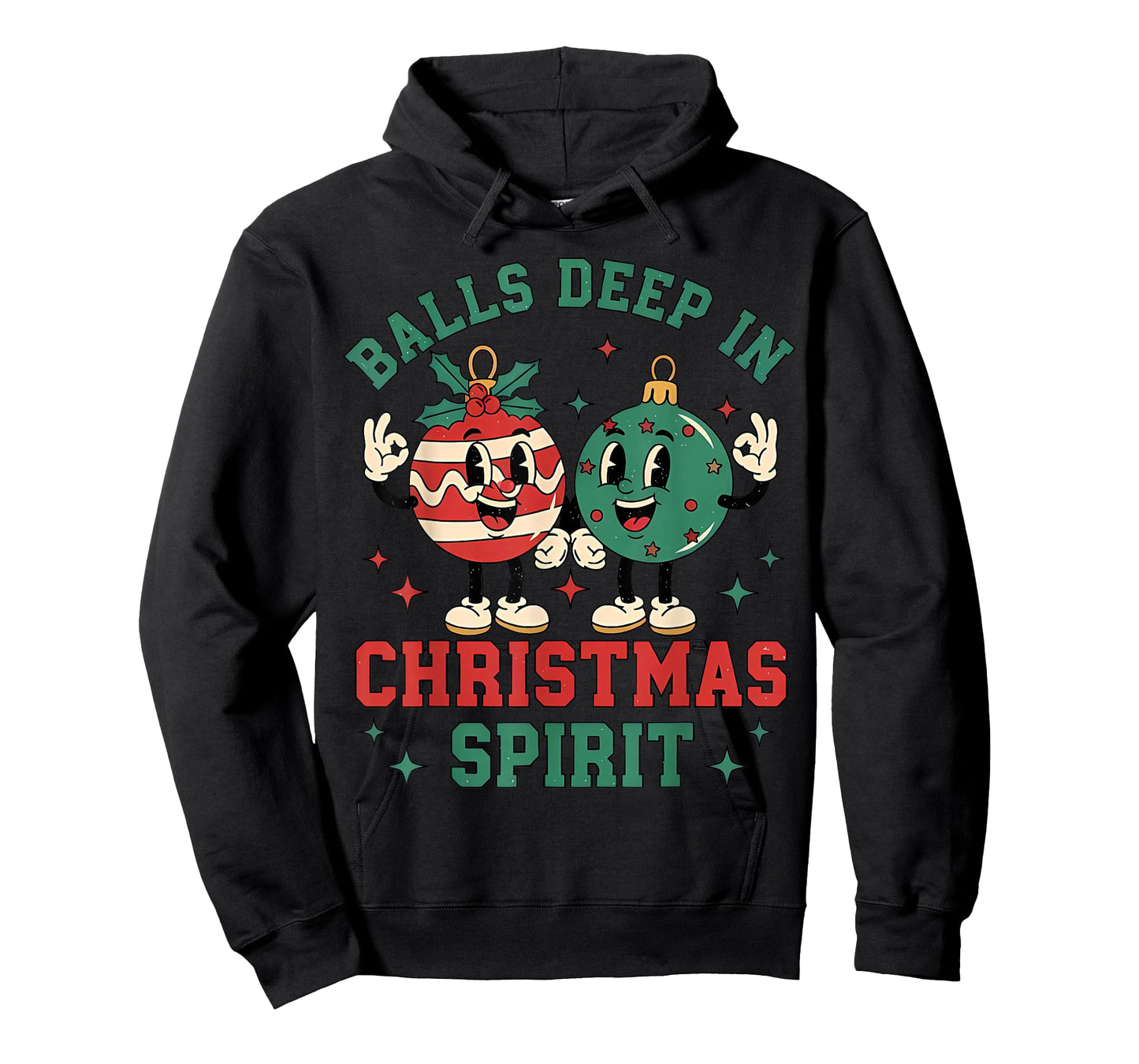 Christmas Humor Balls Deep in Christmas Spirit T-Shirt