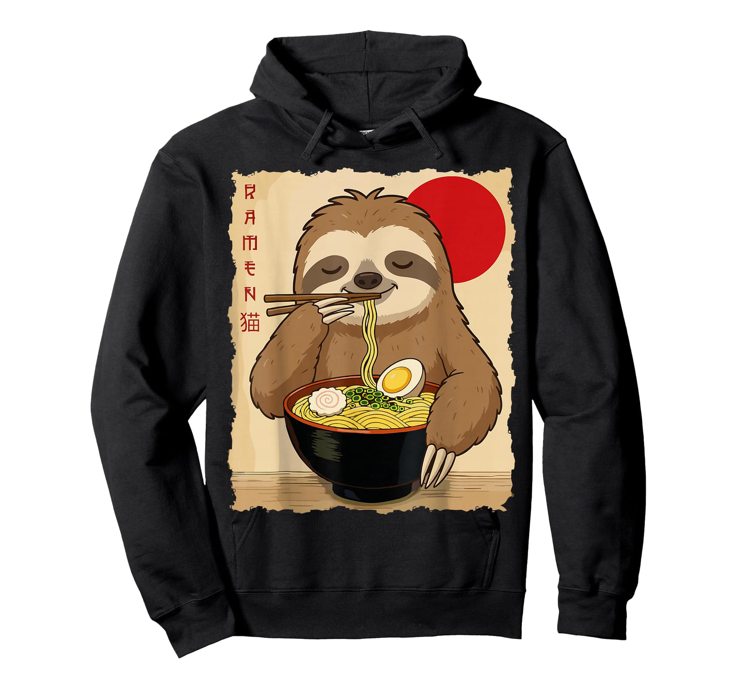 Funny Sloth Ramen Kawaii Anime Japanese Graphic Women Men T-Shirt