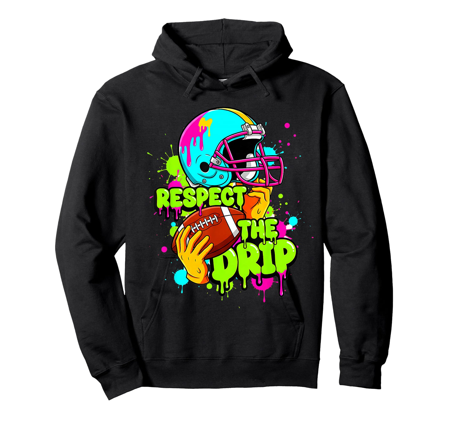 Football Drip Boys Football Ice Cream Respect Drip T-Shirt