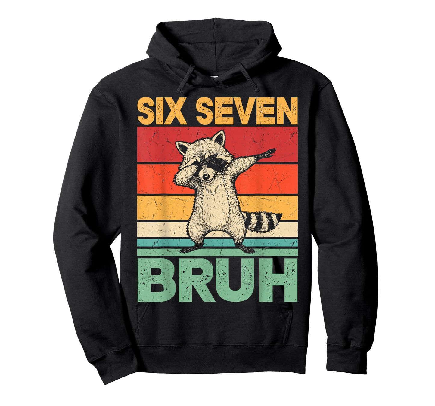 Funny 67 Meme Boys Kids 6 7 Dabbing Six Seven Bruh Raccoon T-Shirt