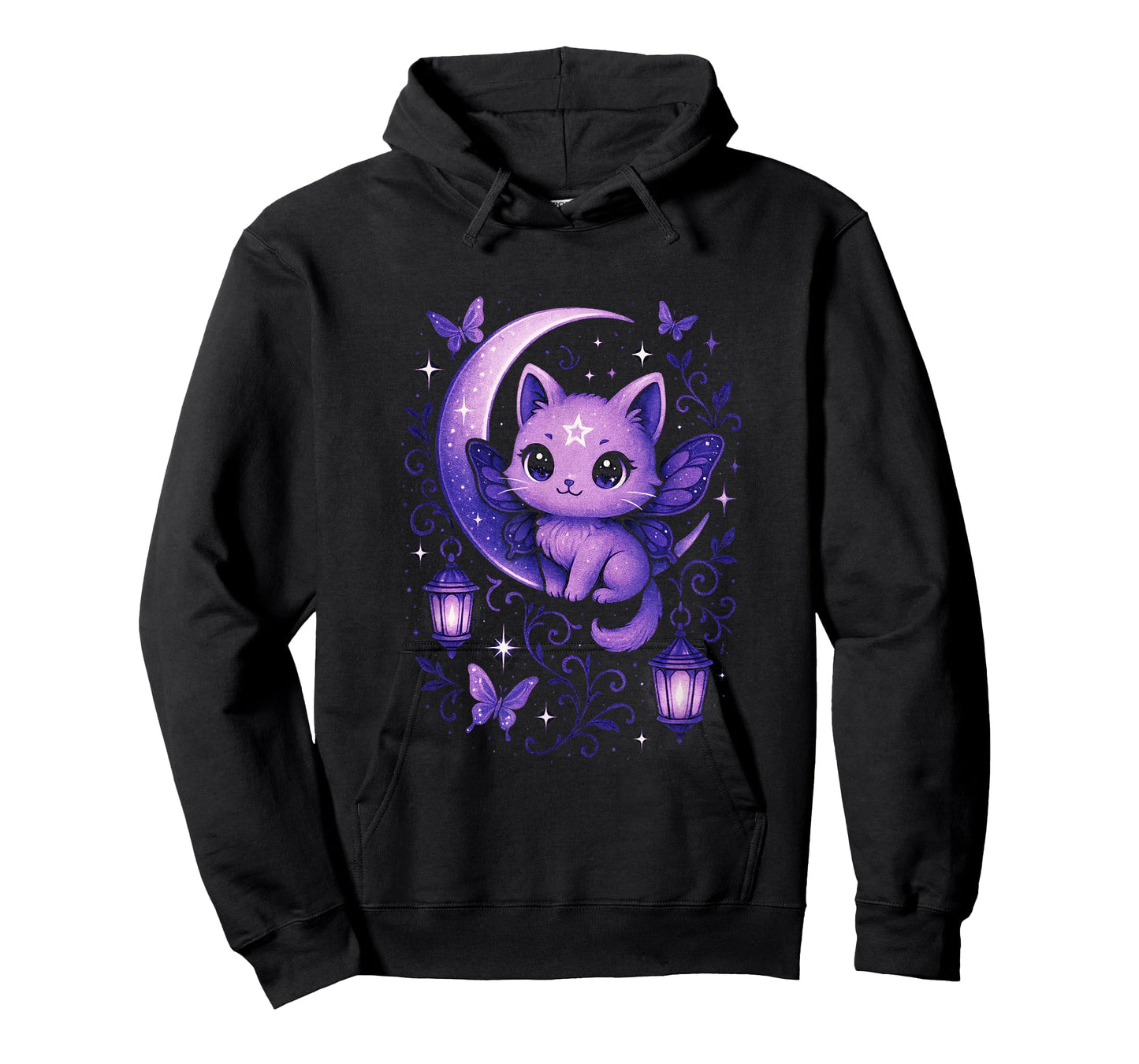 Moonlit Cat - Kawaii Pastel Goth Gothic Aesthetic T-Shirt