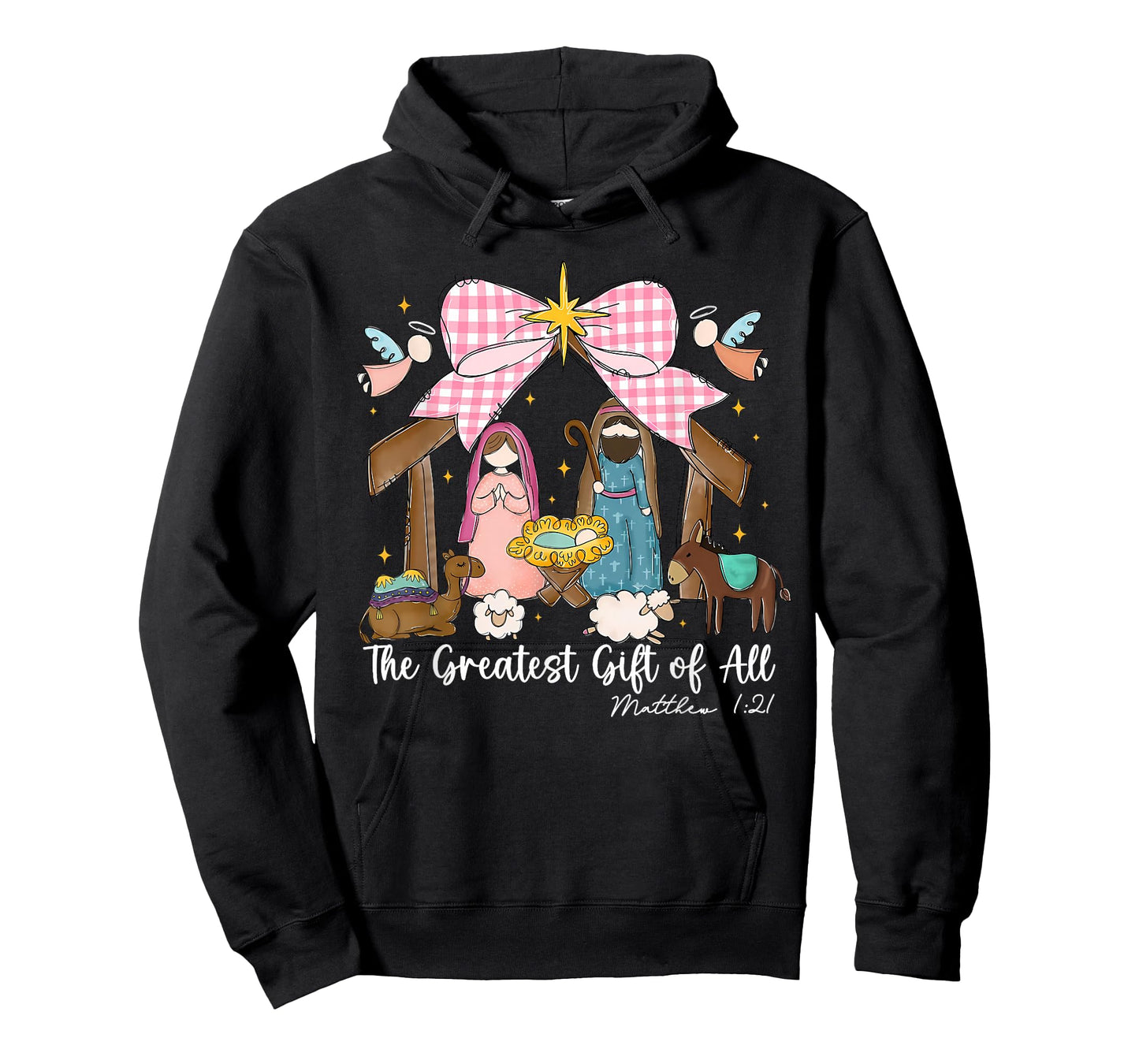 The Greatest Gift of All Nativity Scene Christian Christmas T-Shirt