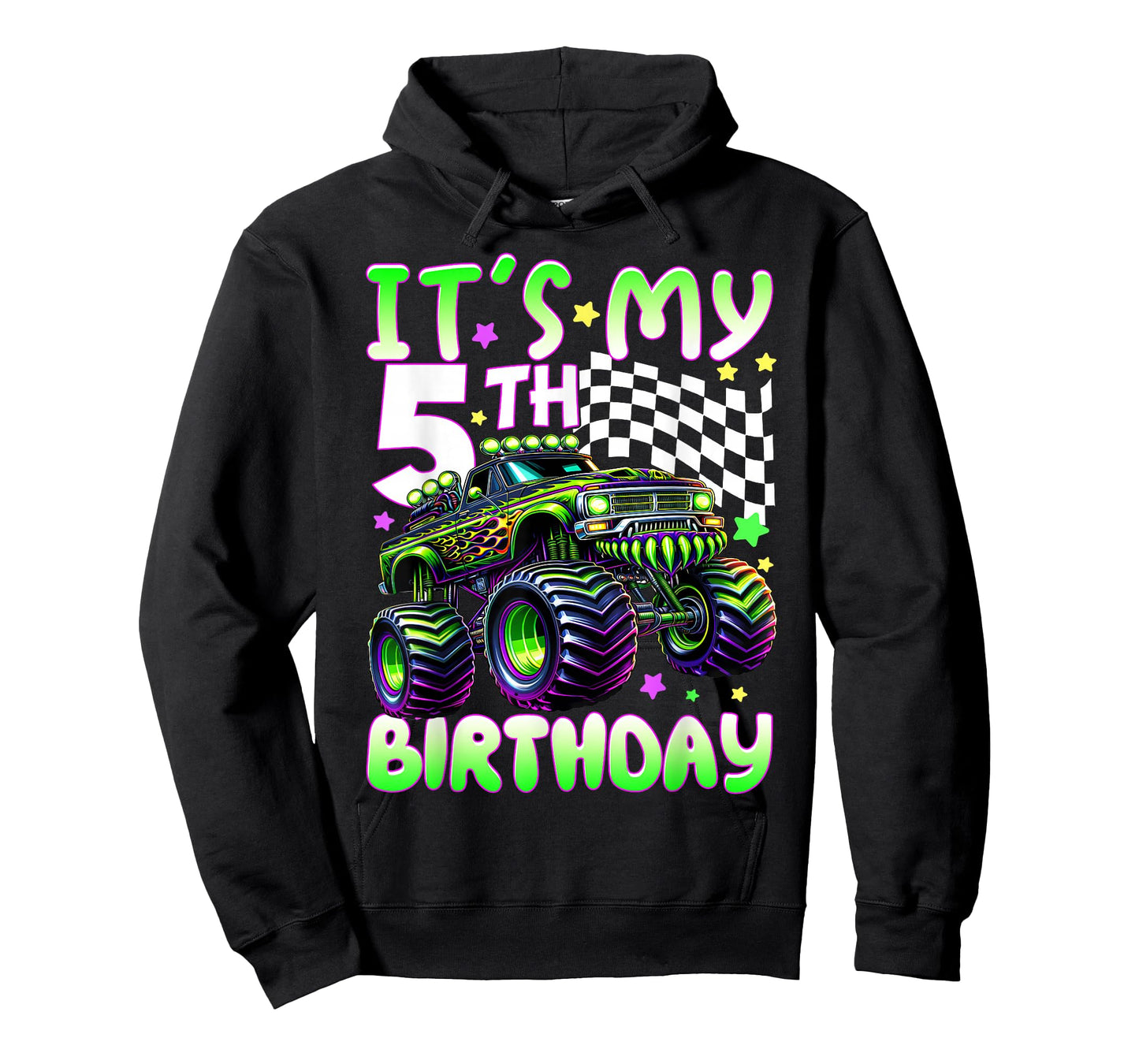 It's My 5th Birthday Boy Monster Truck 5 Year Old Bday Kids T-Shirt
