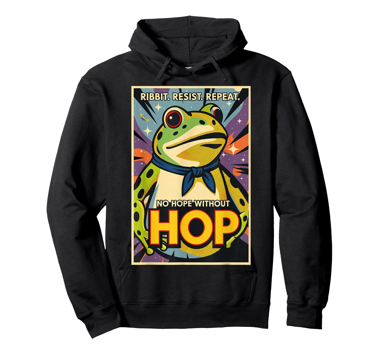 Ribbit Resist Repeat No Hope Without Hop Funny Portland Frog T-Shirt