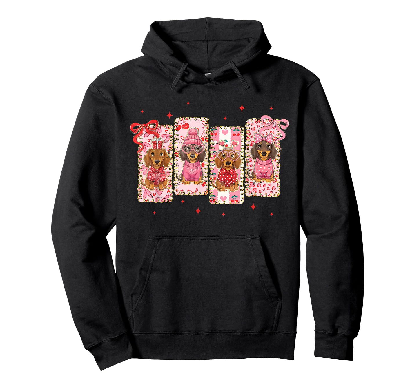 Coquette Bow Funny My Dachshund is My Valentine Dog Lover T-Shirt