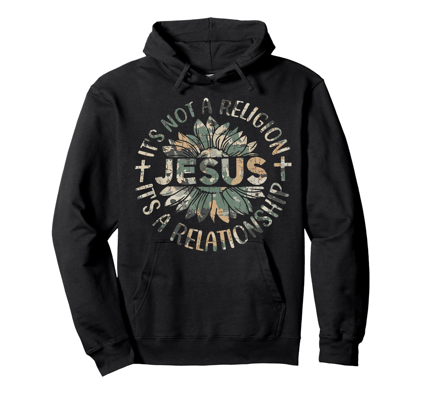 Vintage Camo Jesus Not A Religion It's A Relationship T-Shirt