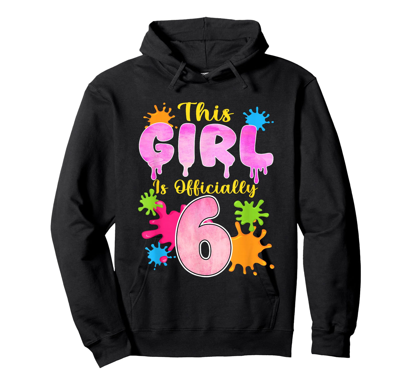 This Girl is Officially 6 Year Old Slime Themed 6th Birthday T-Shirt