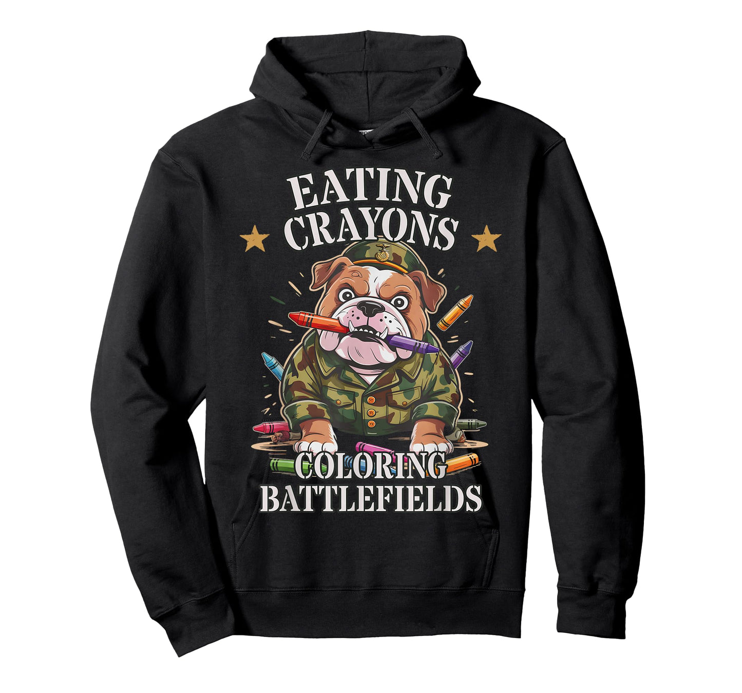 Funny Eating Crayons Coloring BATTLEFIELDS Family Military T-Shirt
