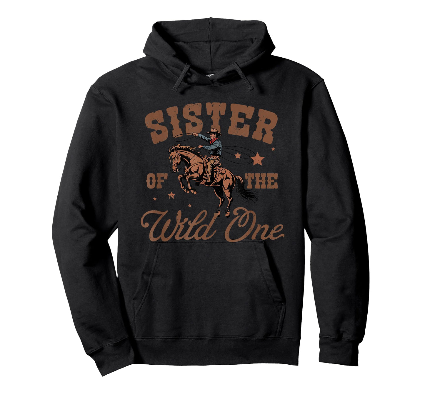 Sister of The Wild One Cowboy Western Rodeo Party Matching T-Shirt