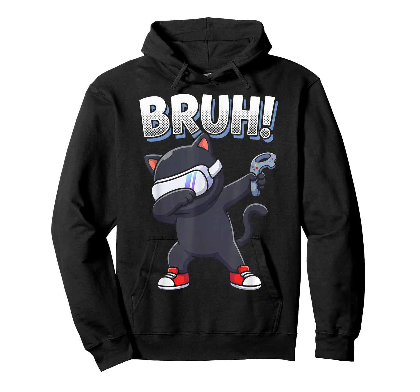 Funny Dabbing Gaming Cat Bruh Virtual Reality VR Boys Gamer T-Shirt