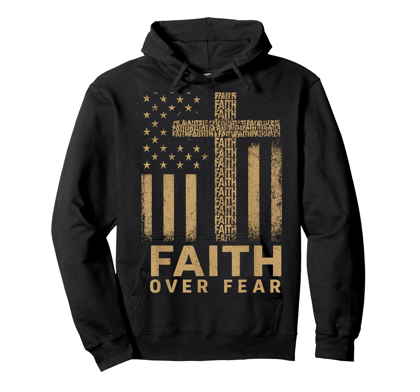 Faith Over Fear USA Flag Christian T-Shirt