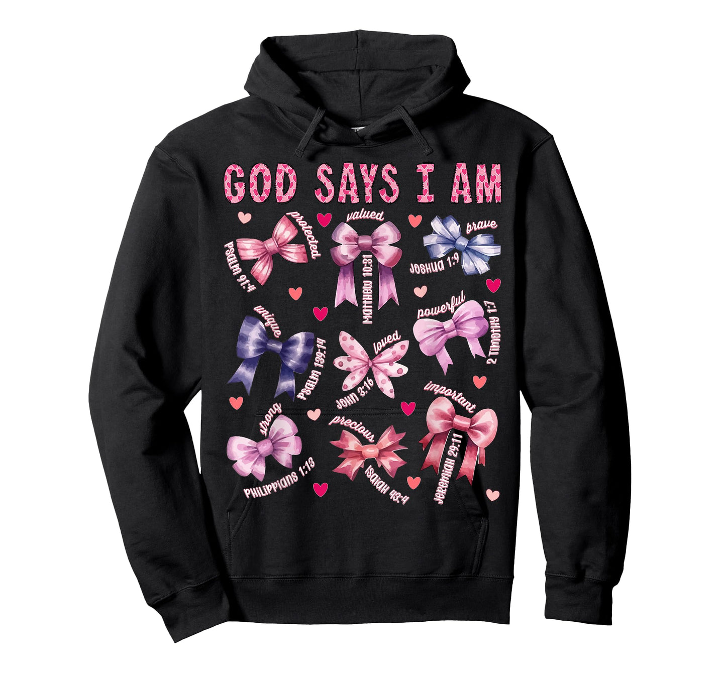Bow God Say I Am Christian Girl Teen Women Bible Verse Jesus T-Shirt
