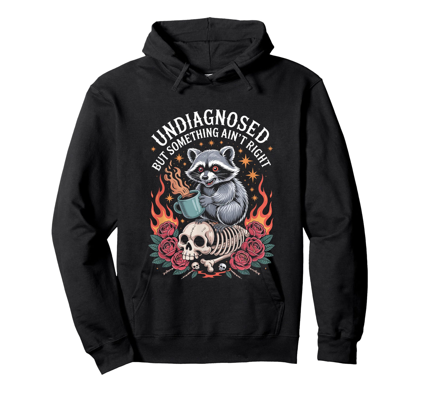 Undiagnosed But Something Ain't Right Neurodivergent Raccoon T-Shirt