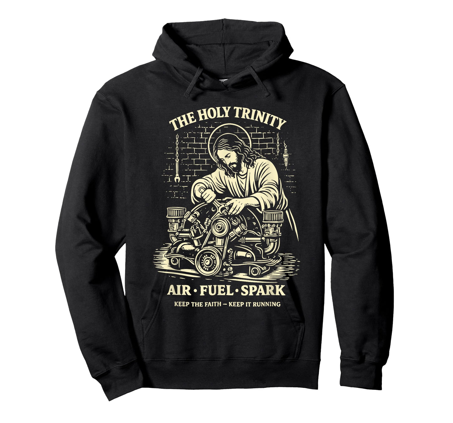 Funny Holy Trinity Air Fuel Spark Christian Mechanic T-Shirt
