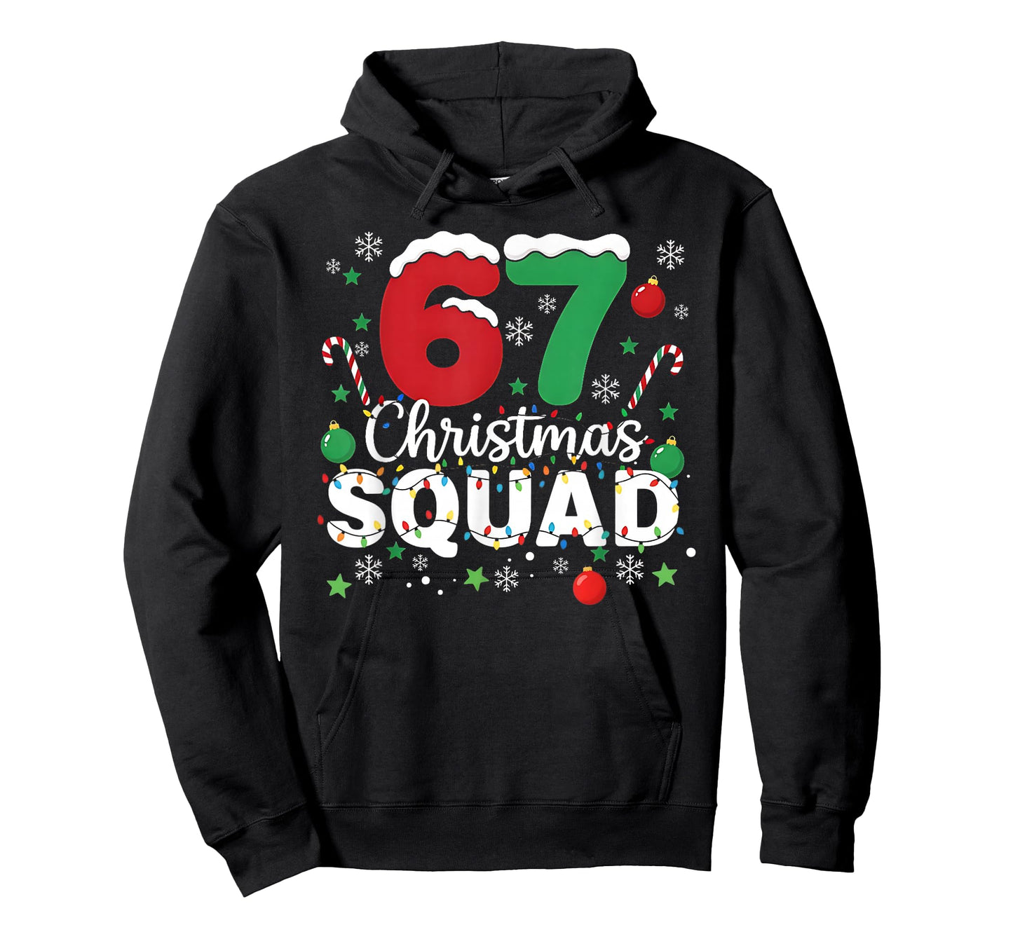 Funny 67 Six Seven Meme Brainrot 67 Christmas Squad T-Shirt