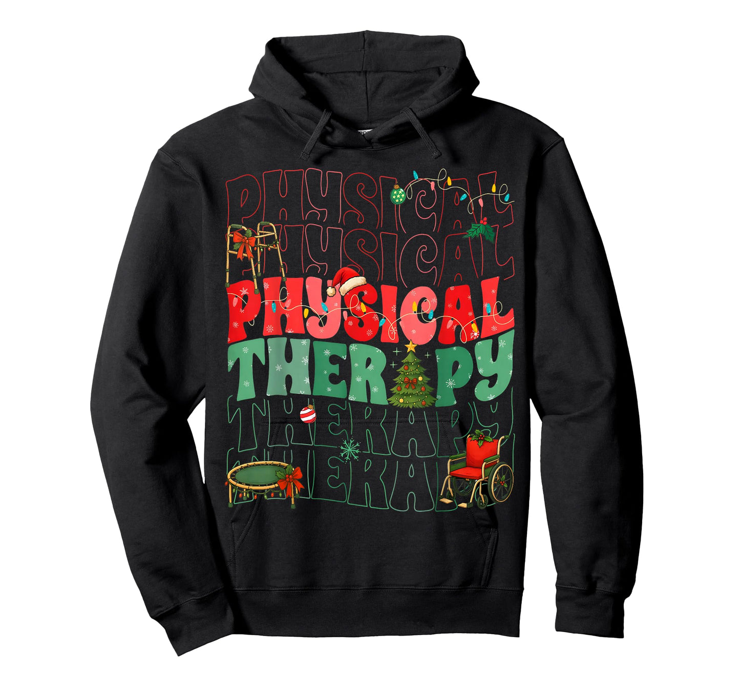 Physical Therapy Christmas Santa Hat PT Therapist Xmas T-Shirt
