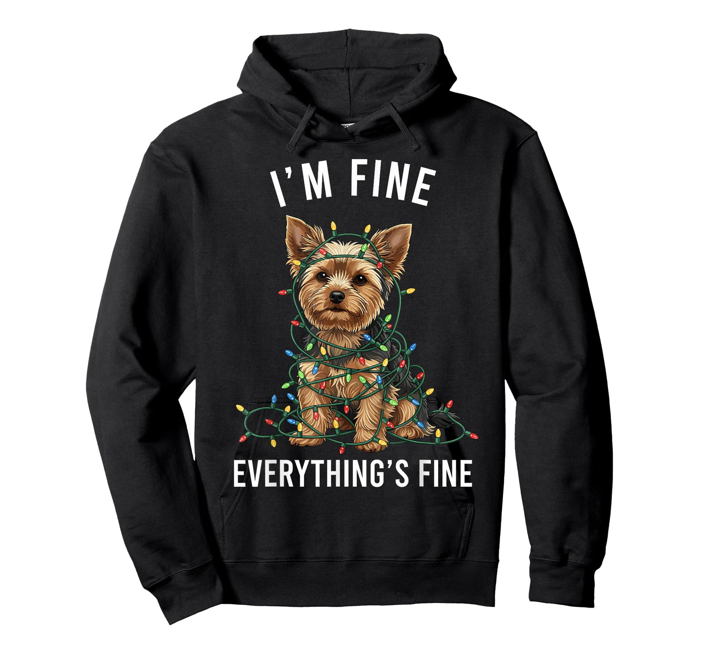 Yorkshire Terrier Christmas I'm Fine Everything is Fine T-Shirt