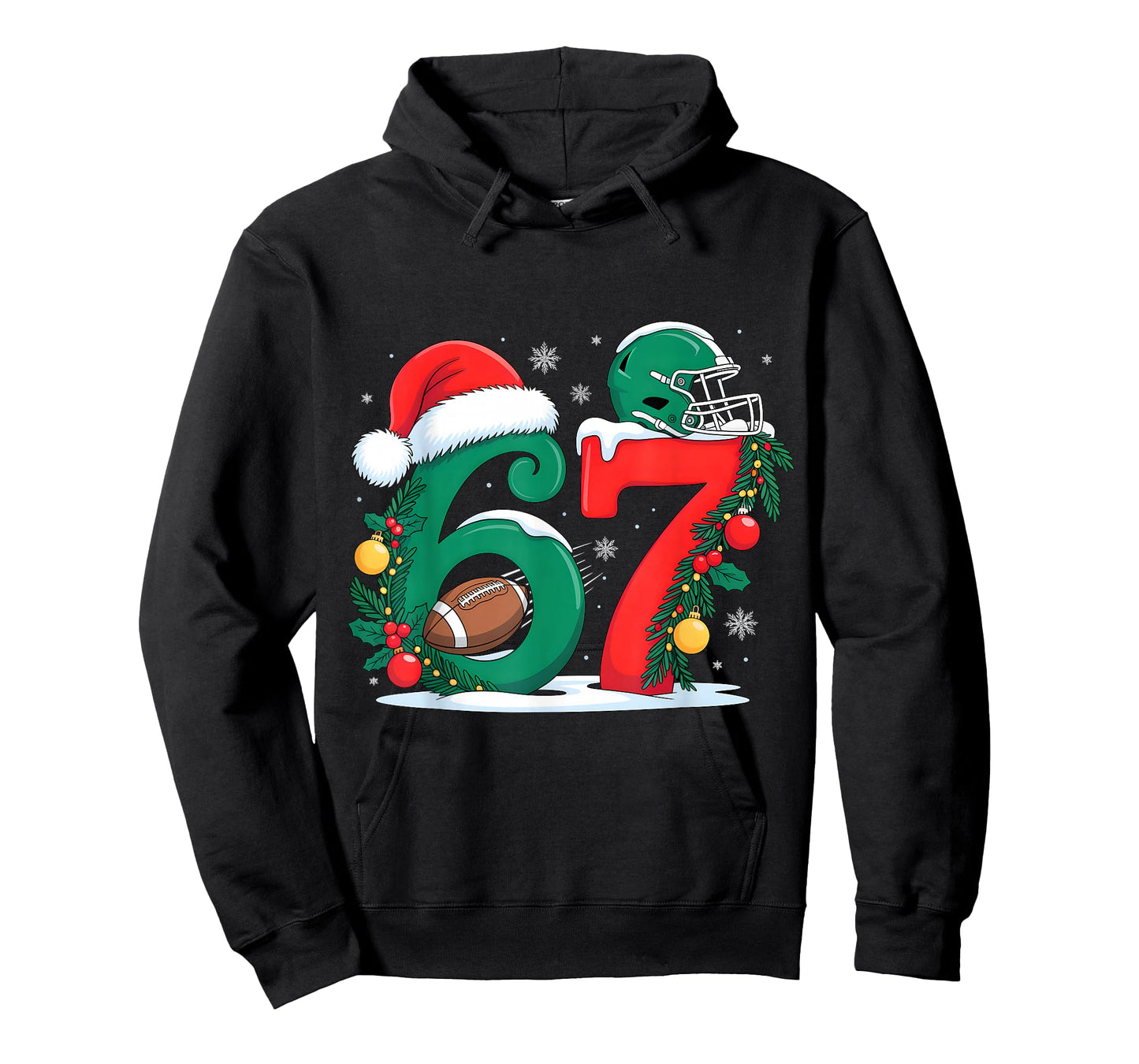 67 Christmas Football 6 7 Meme Boys Six Seven Christmas Kids T-Shirt