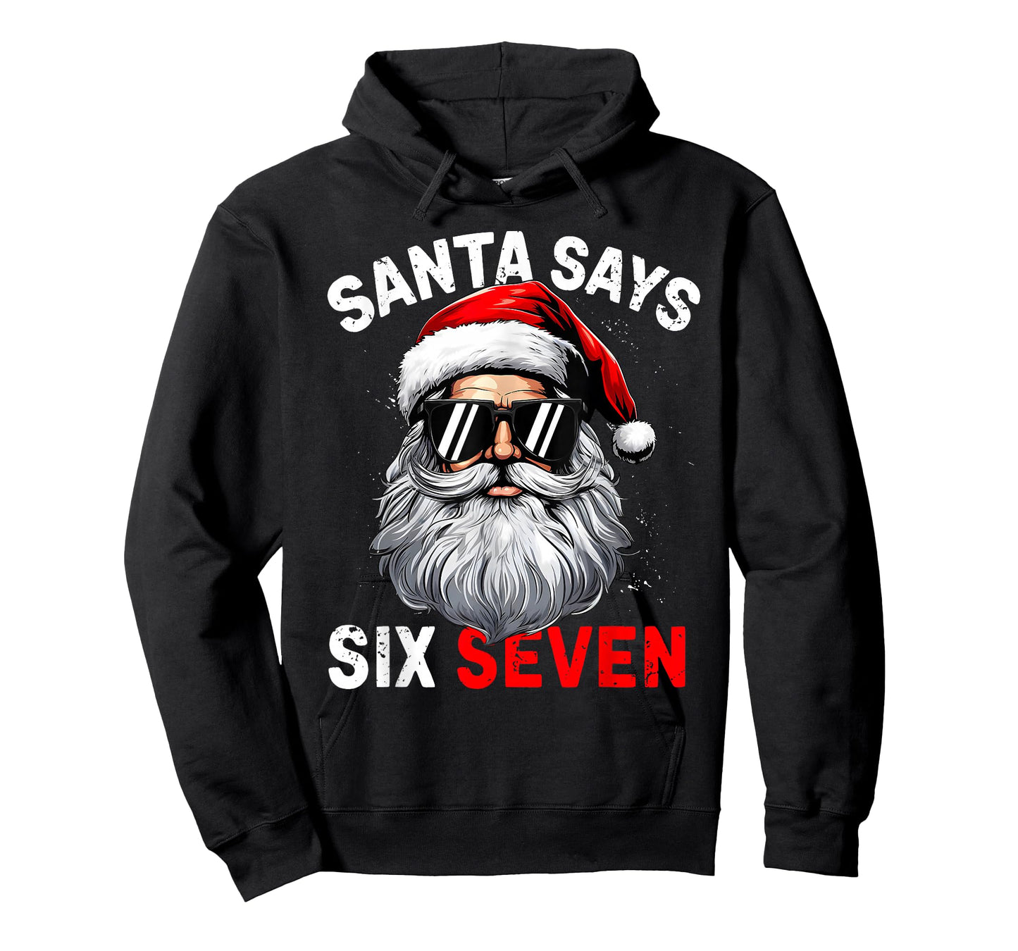 Santa Says Six Seven 6 7 Gen Z Alpha Meme Slang Christmas T-Shirt