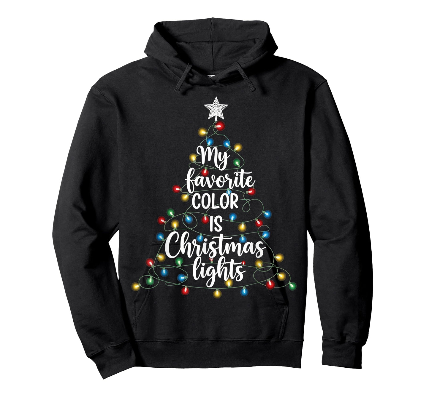 My Favorite Color is Christmas Lights Funny Xmas Family T-Shirt